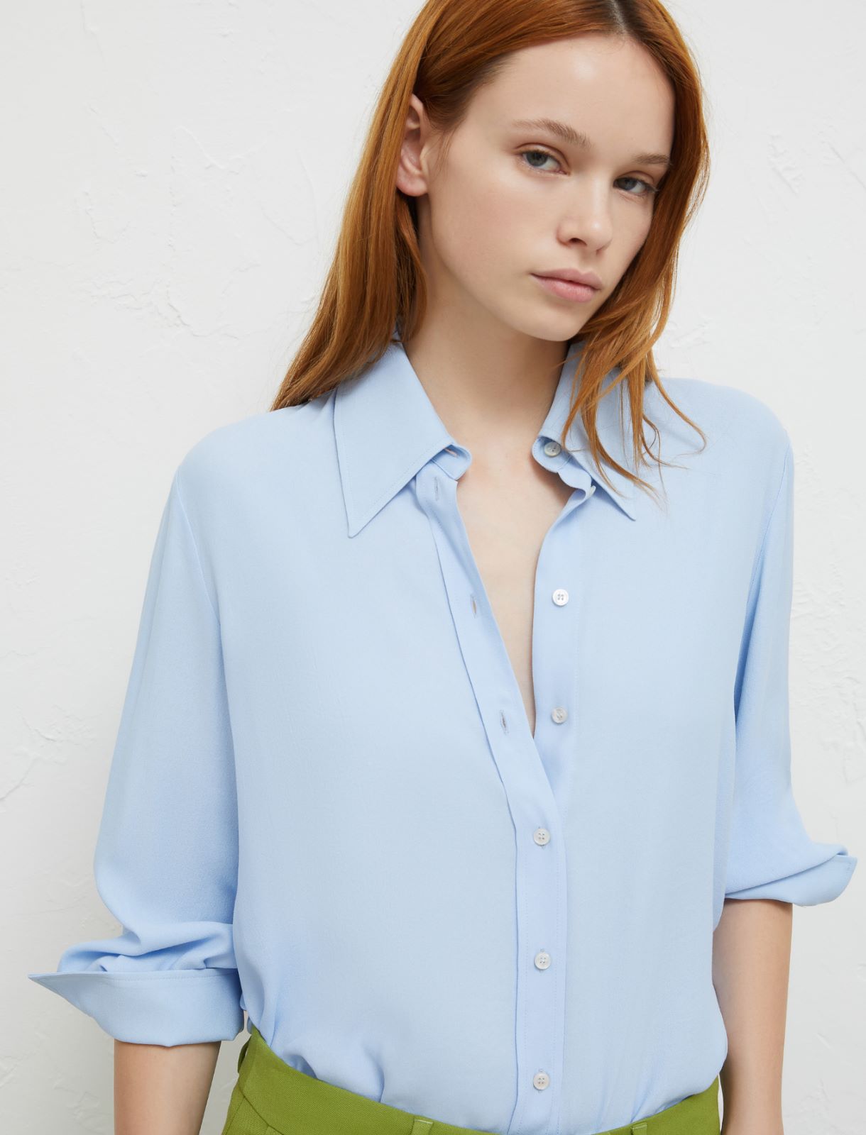 Modal-blend shirt - Light blue - Marella - 4