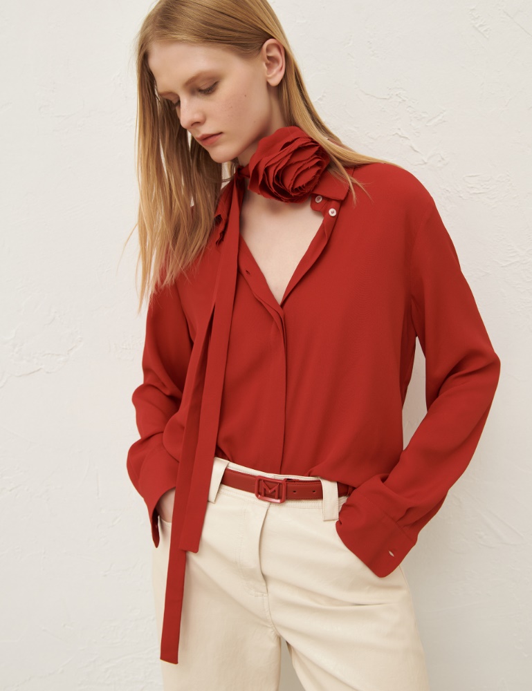 Silk-blend shirt - Red - Marella