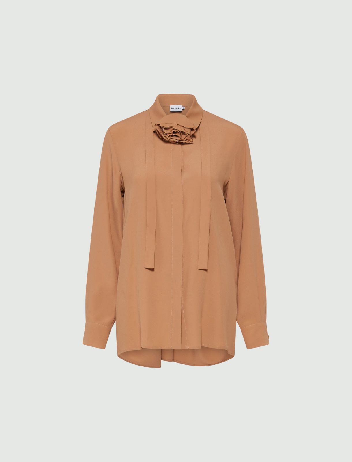 Silk-blend shirt - Camel - Marella