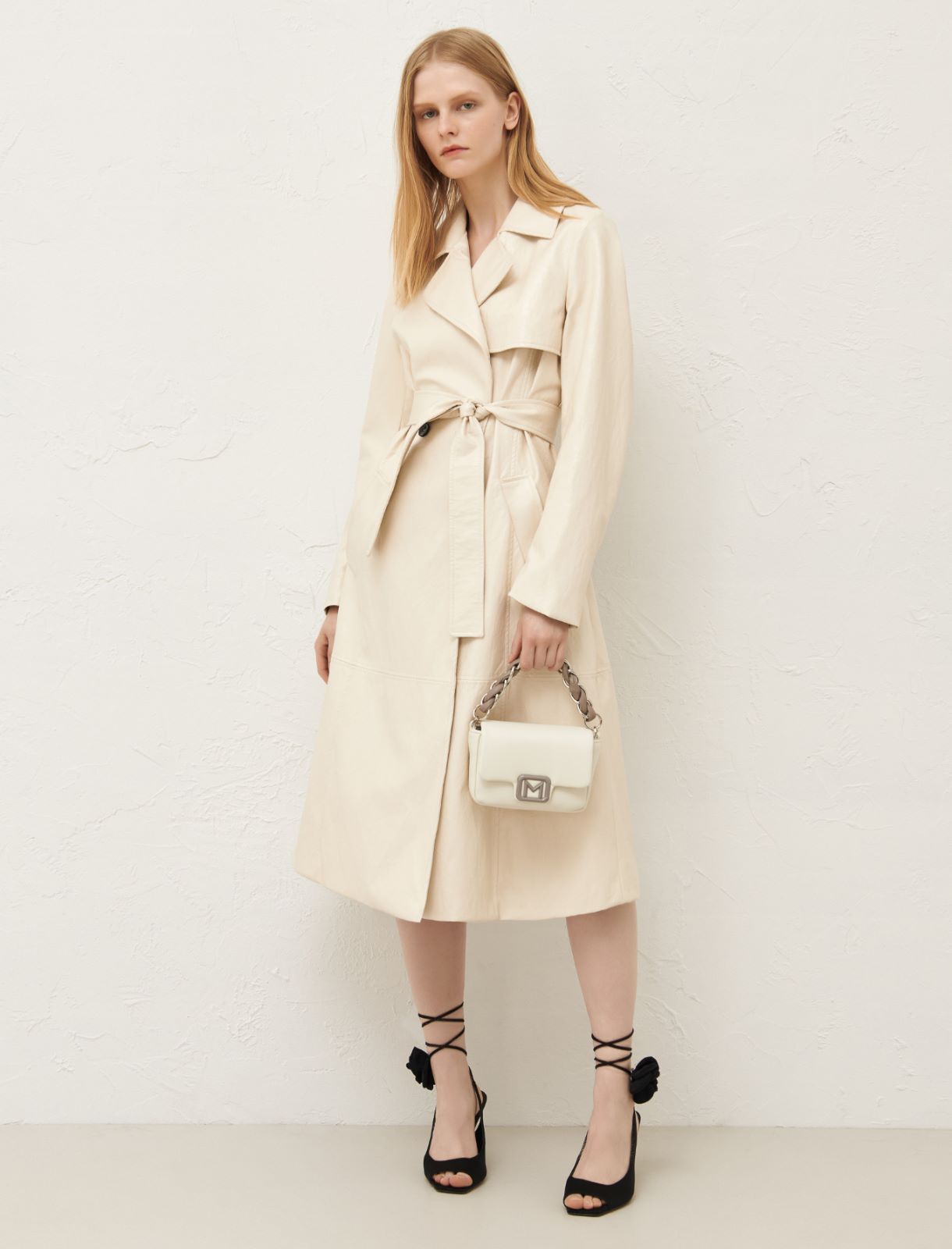 Double-breasted trench coat, cream | Marella