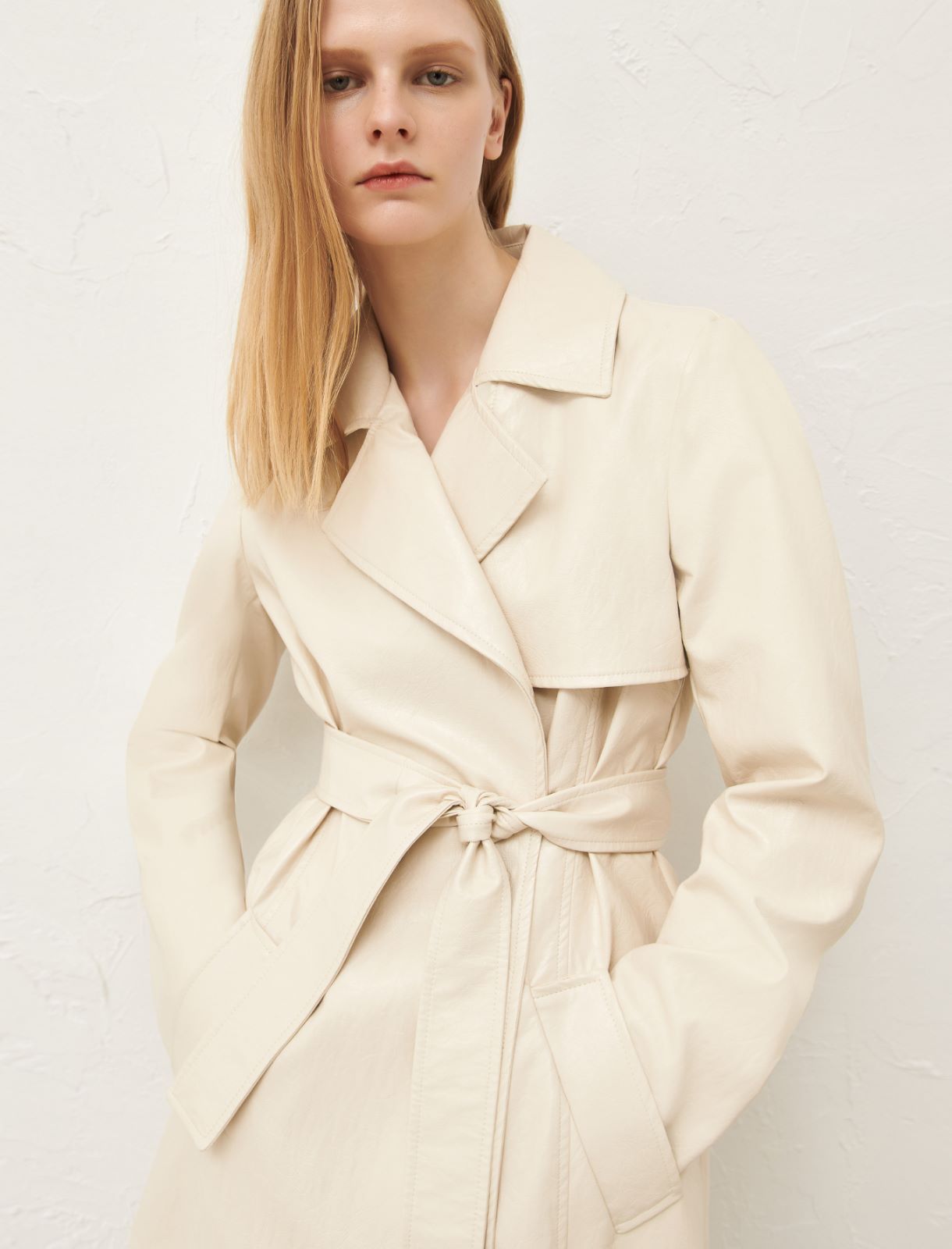 Double-breasted trench coat - Cream - Marella - 4