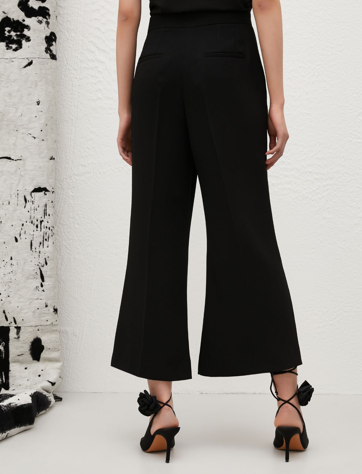 Flared trousers - Black - Marella - 3