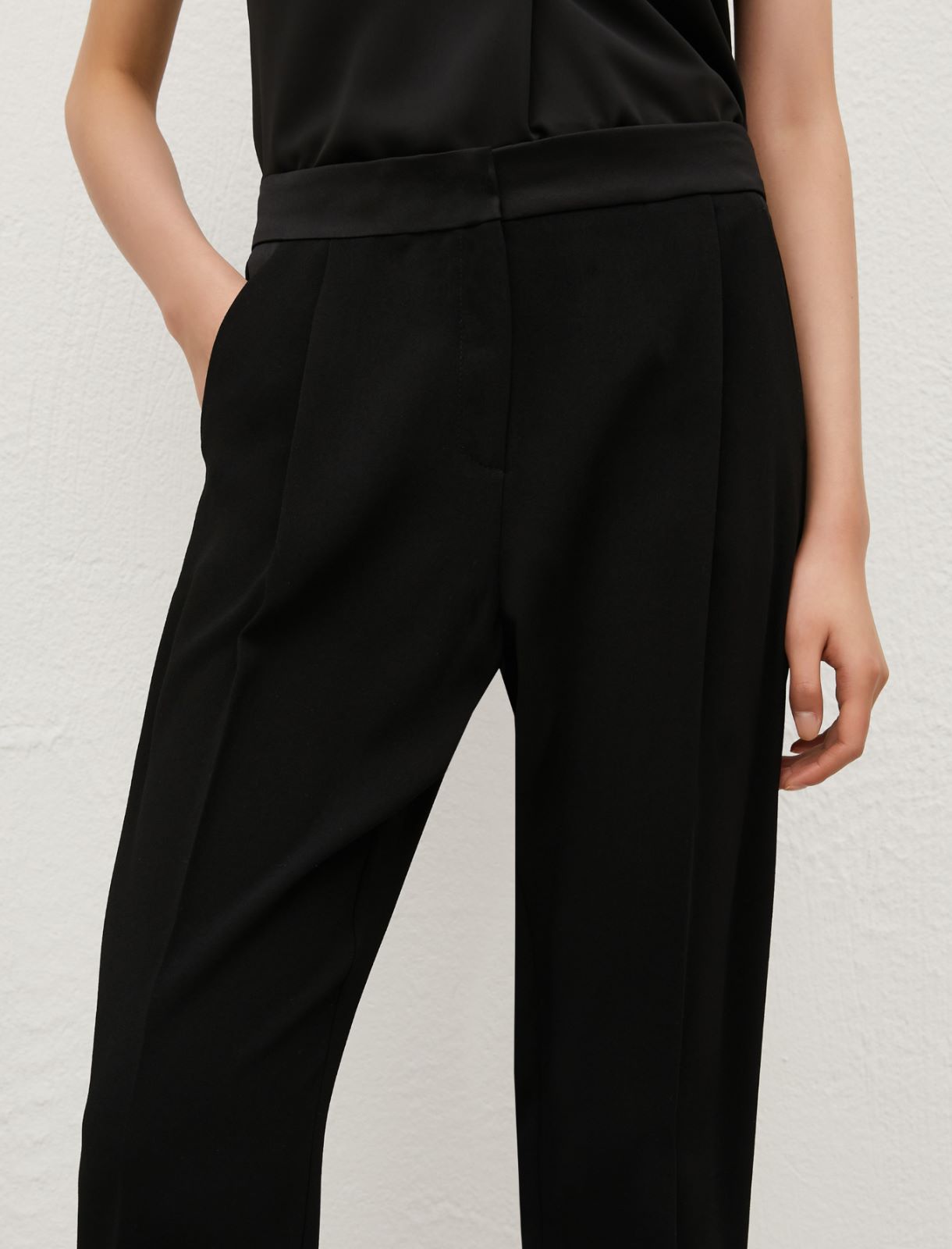 Crepe trousers - Black - Marella - 4