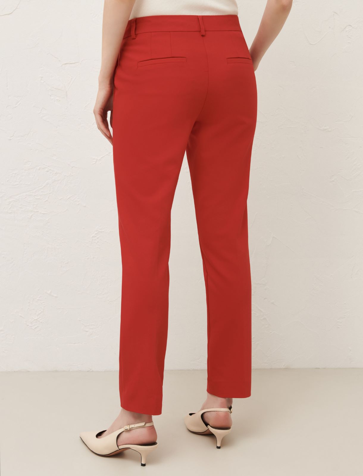 Cigarette trousers - Red - Marella - 2