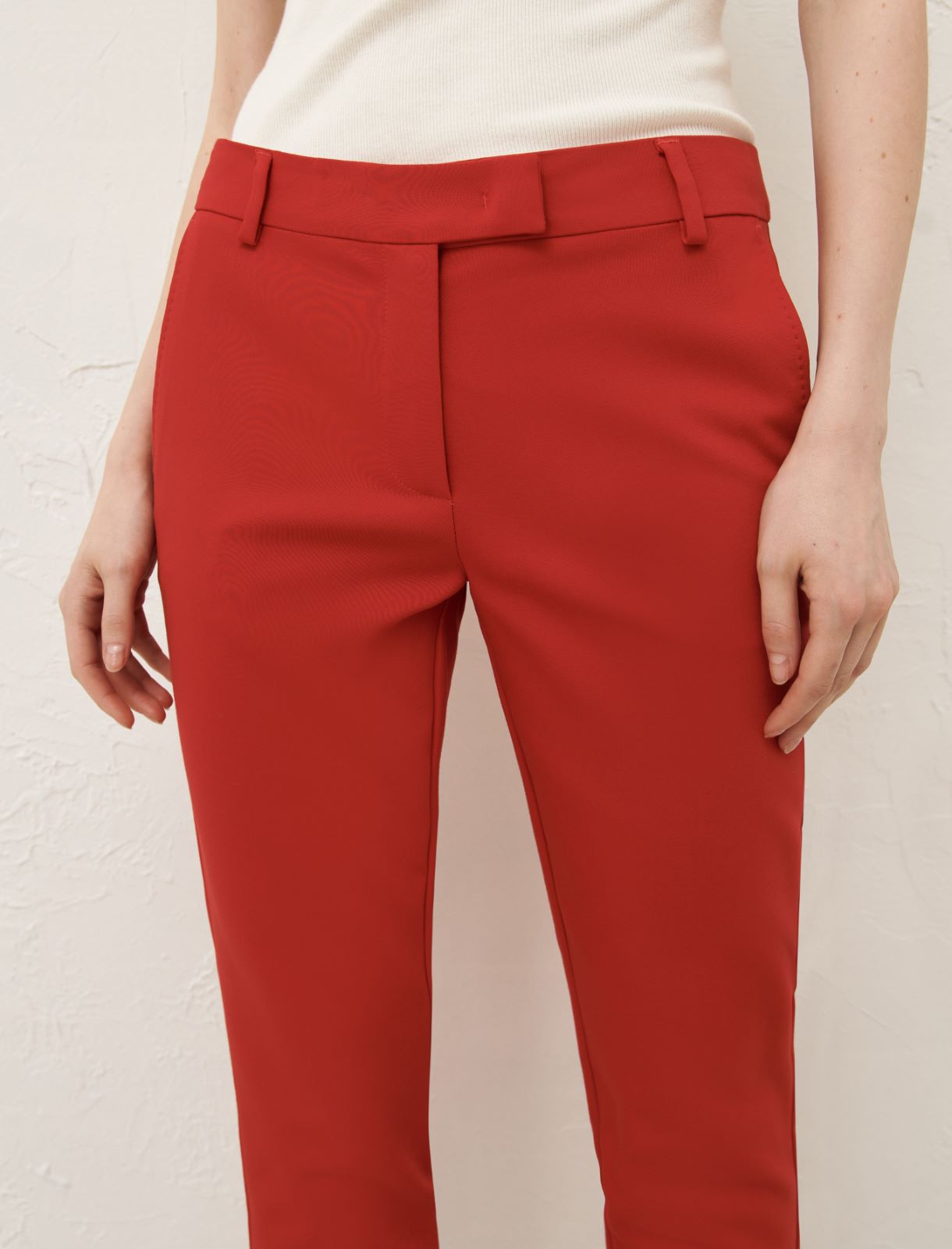 Cigarette trousers - Red - Marella - 4