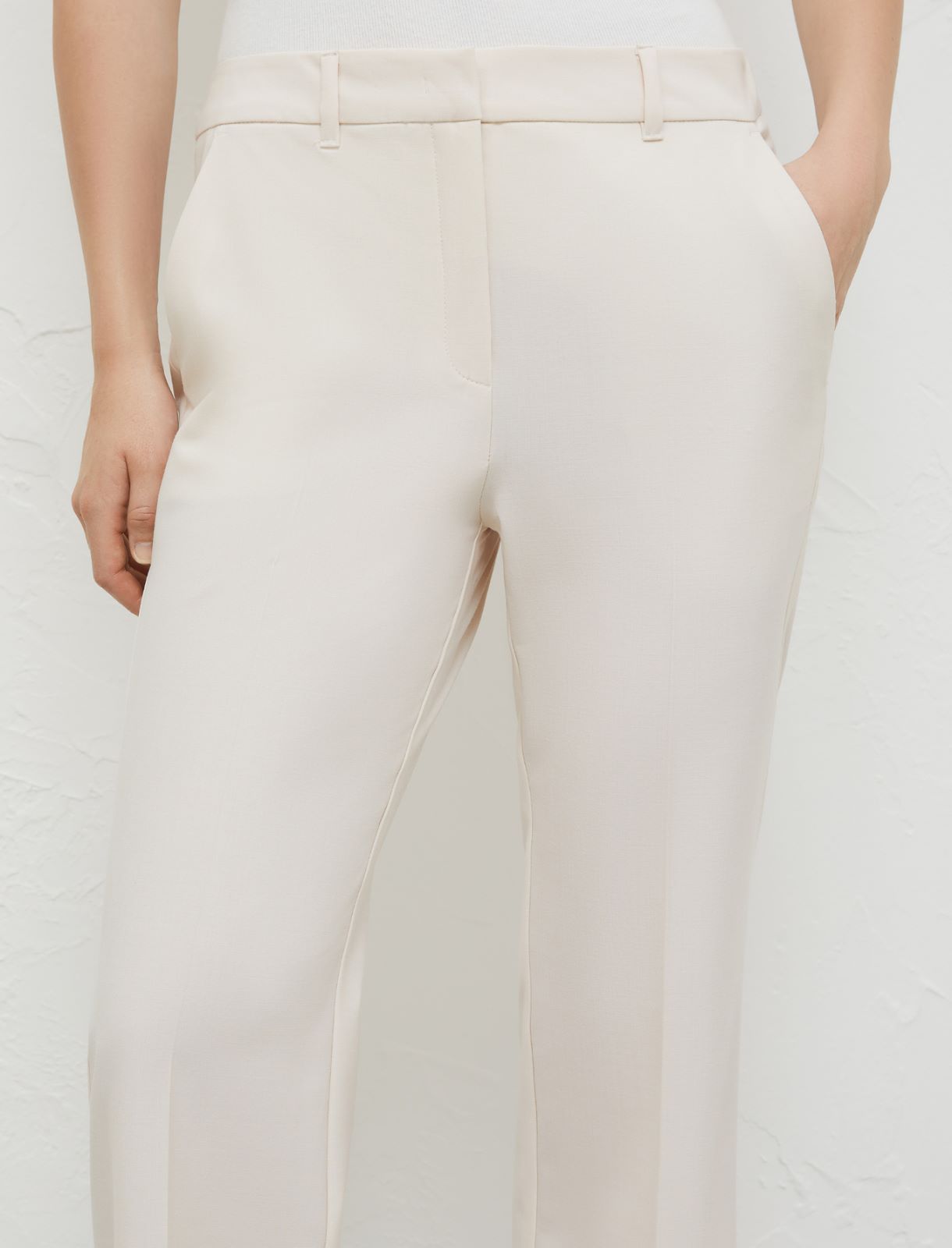 Pantaloni flare - Bianco lana - Marella - 4