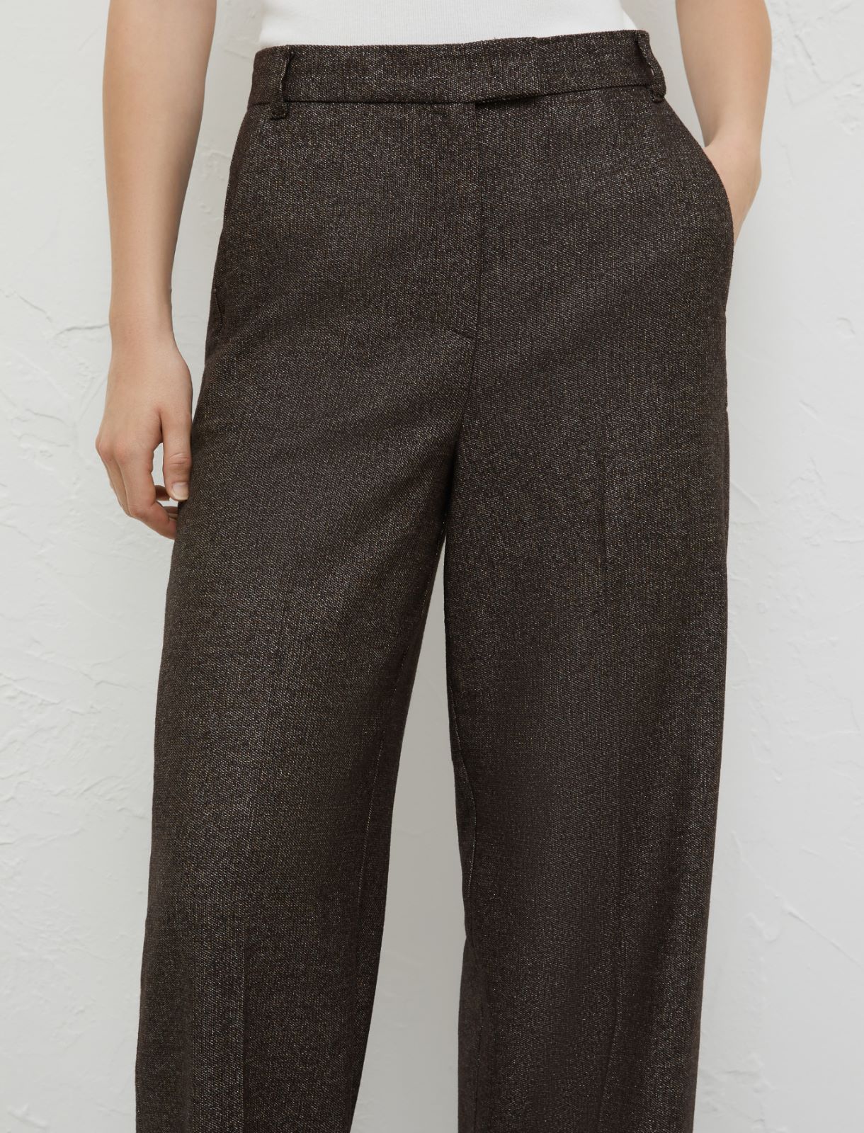 Pantaloni con lurex - Marrone - Marella - 4