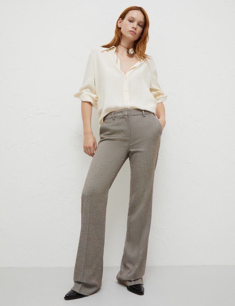 Pantaloni slim flare - Marrone - Marella