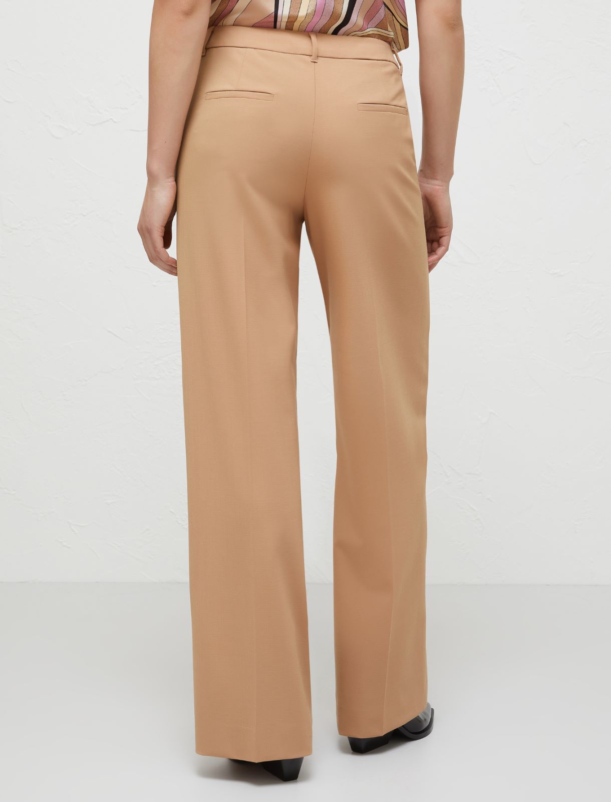 Pantaloni in tela stretch - Cammello - Marella - 2