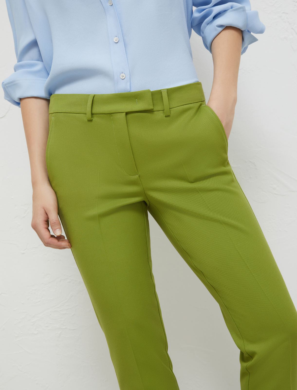 Cigarette trousers - Pistachio green - Marella - 4