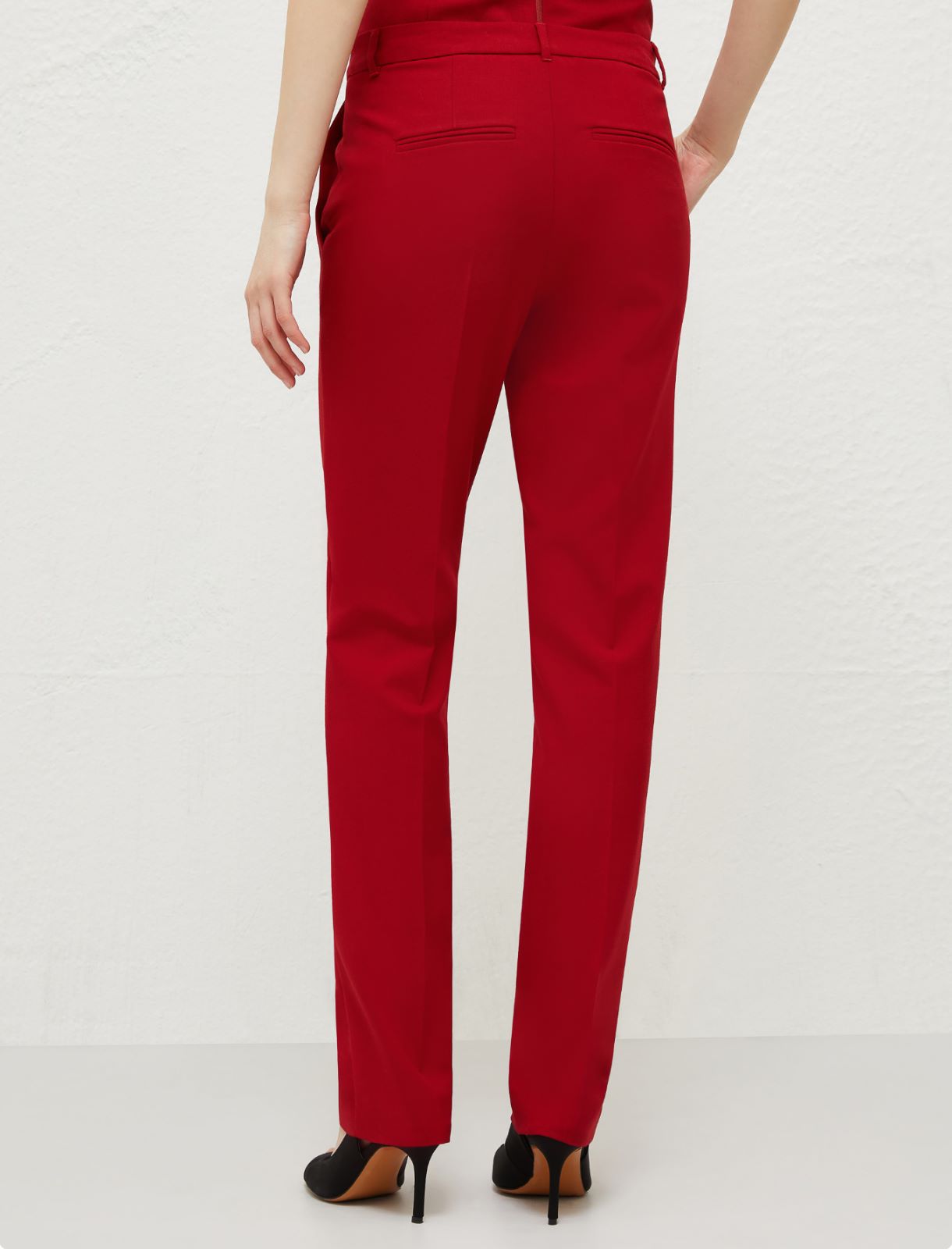 Pantaloni slim sartoriali - Rosso scuro - Marella - 2