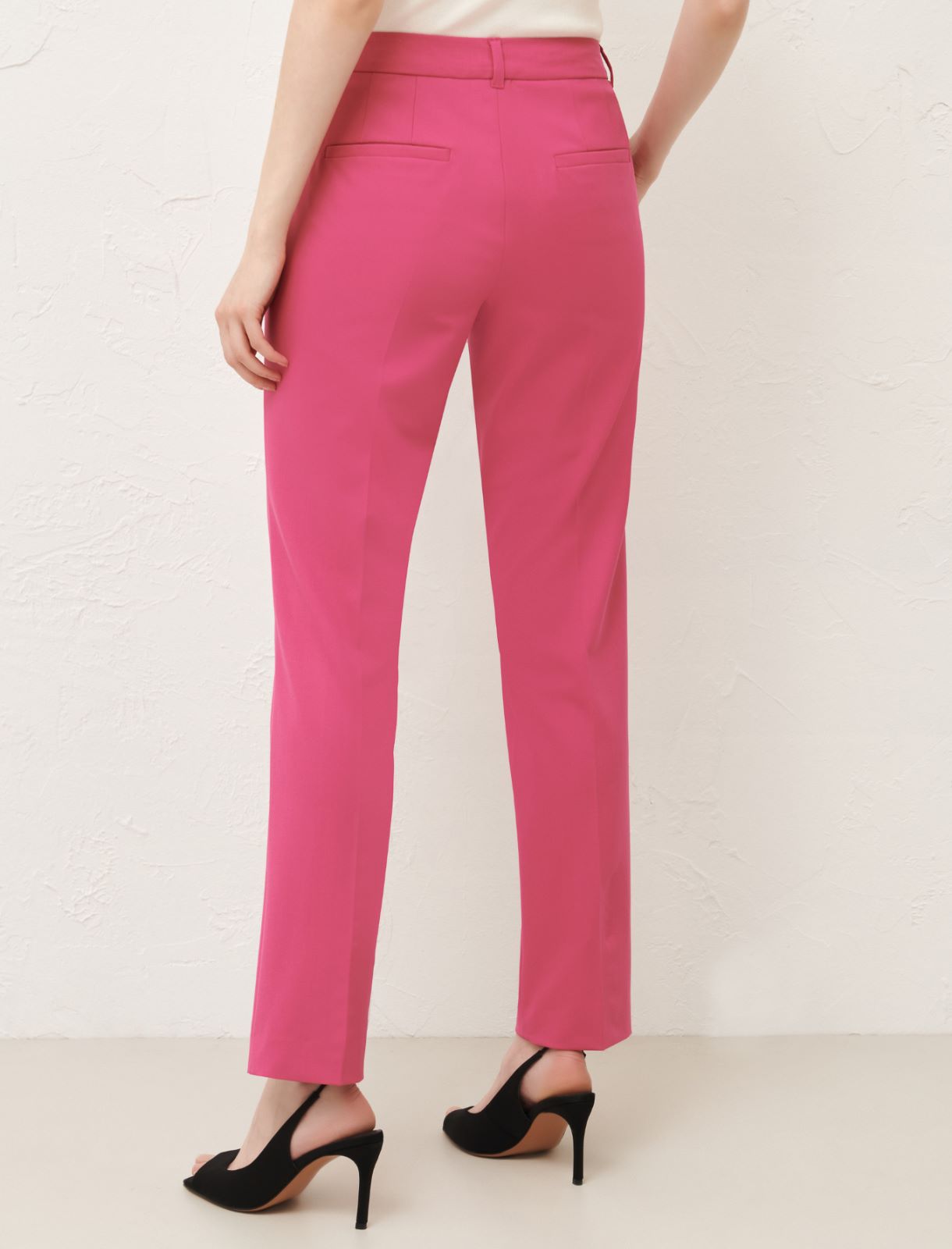 Canvas chino trousers - Fuchsia - Marella - 2