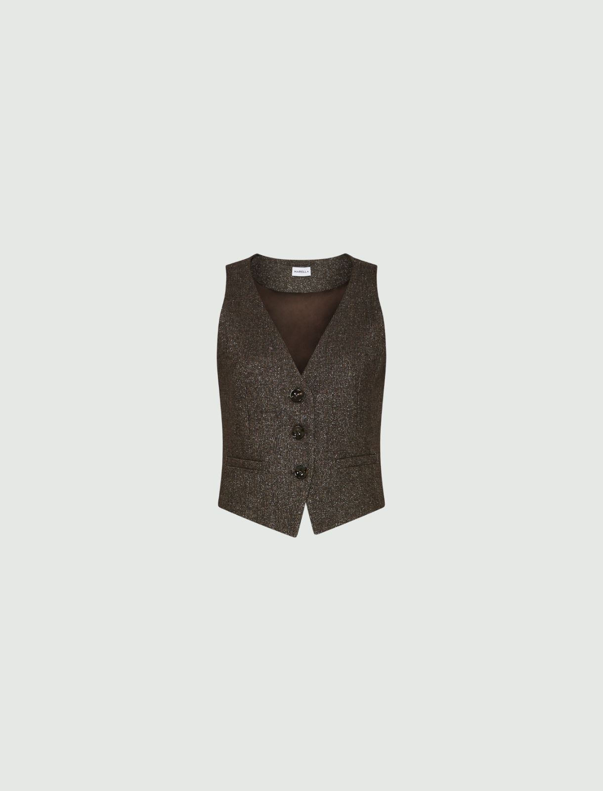 Gilet aderente - Marrone - Marella - 2