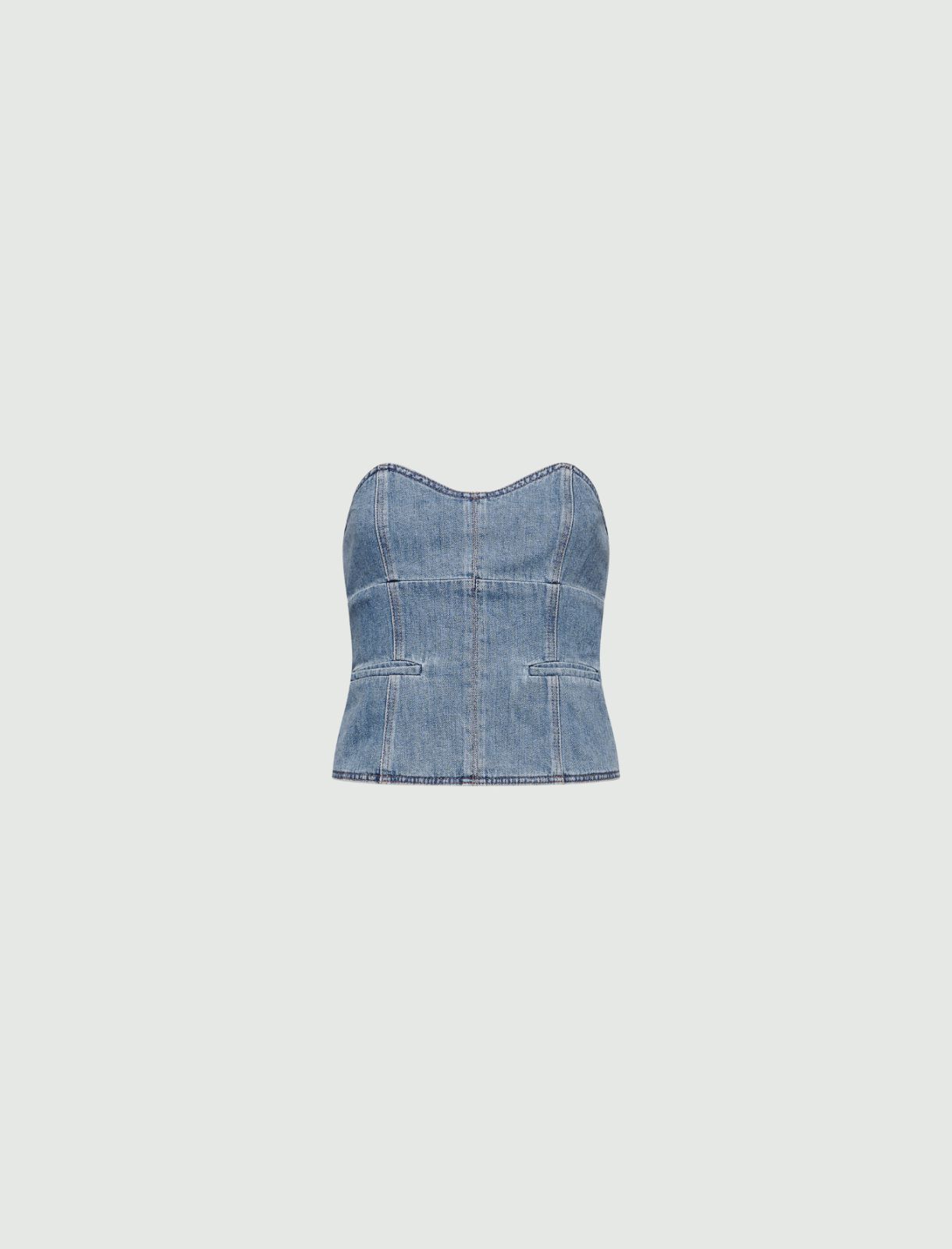 Bustier in denim - Blue jeans - Marella