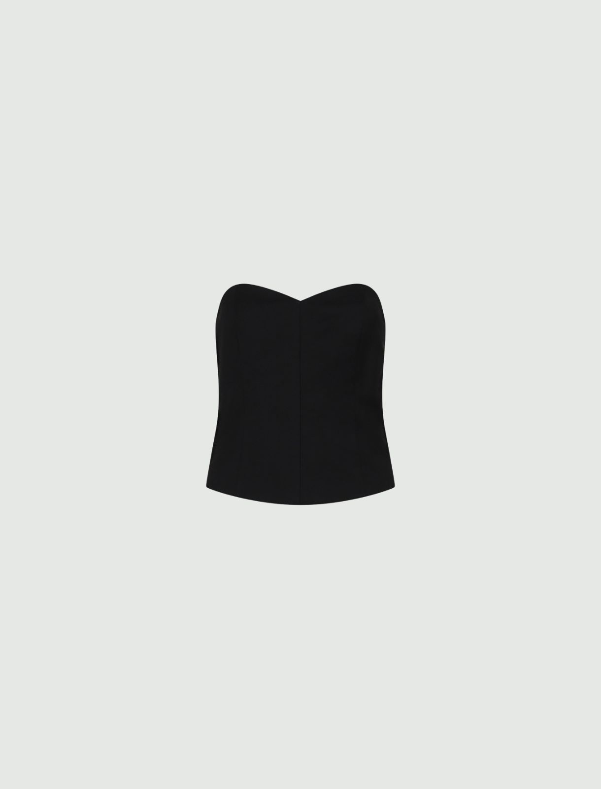 Bustier aderente in gabardina - Nero - Marella - 2