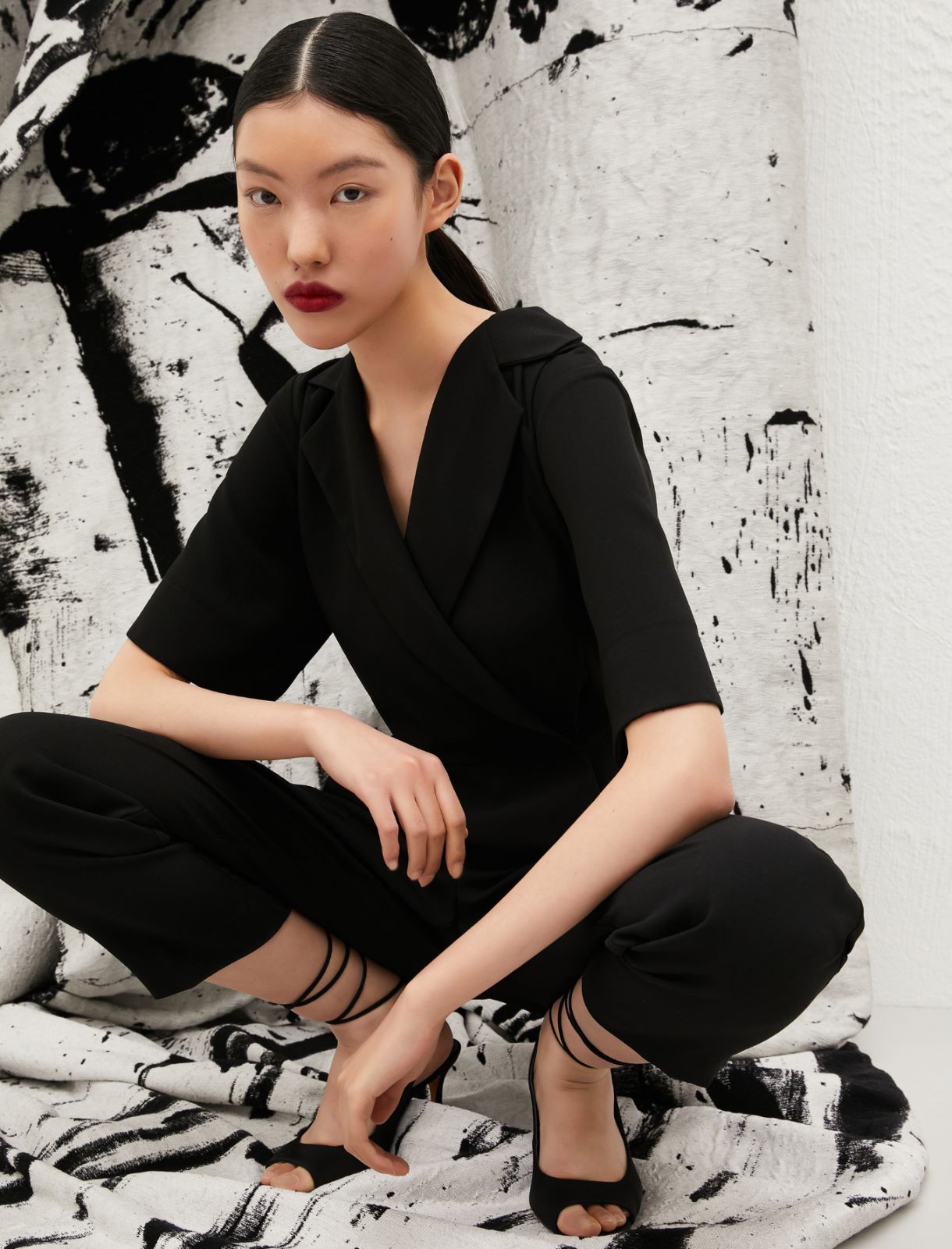 Crepe jumpsuit - Black - Marella