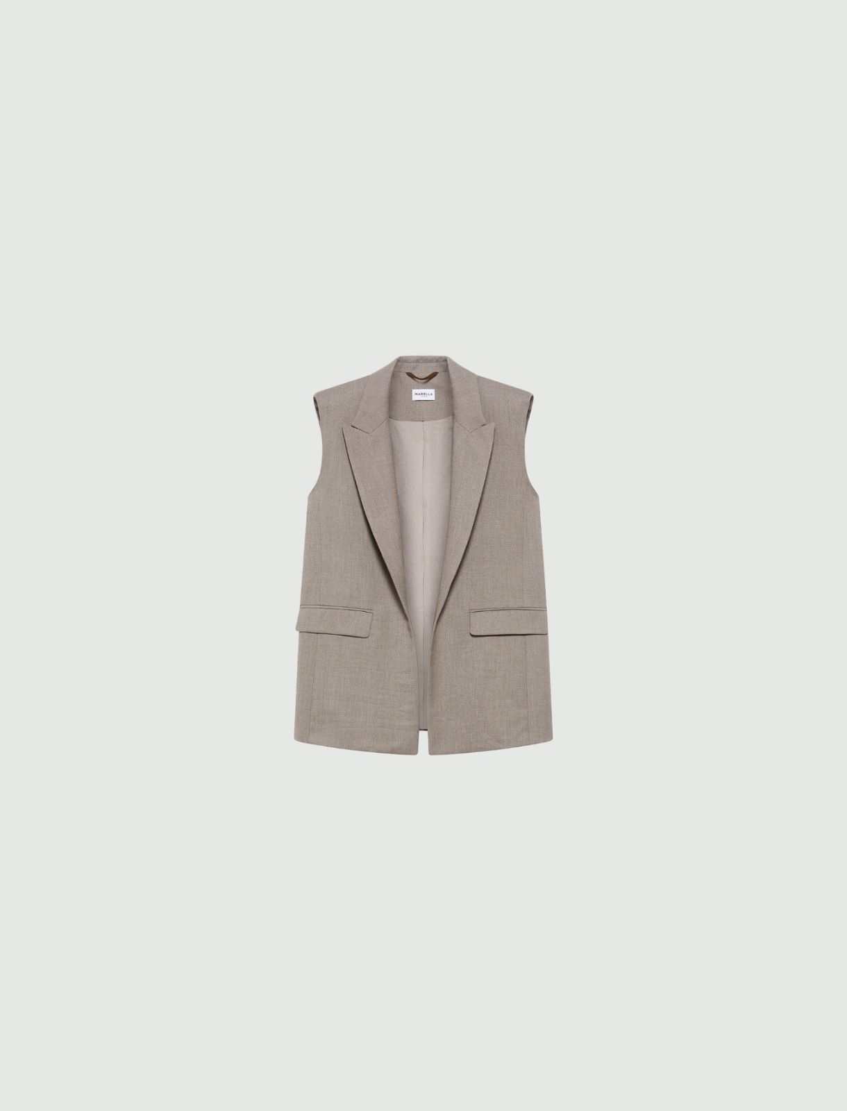 Gilet in flanella - Fango - Marella