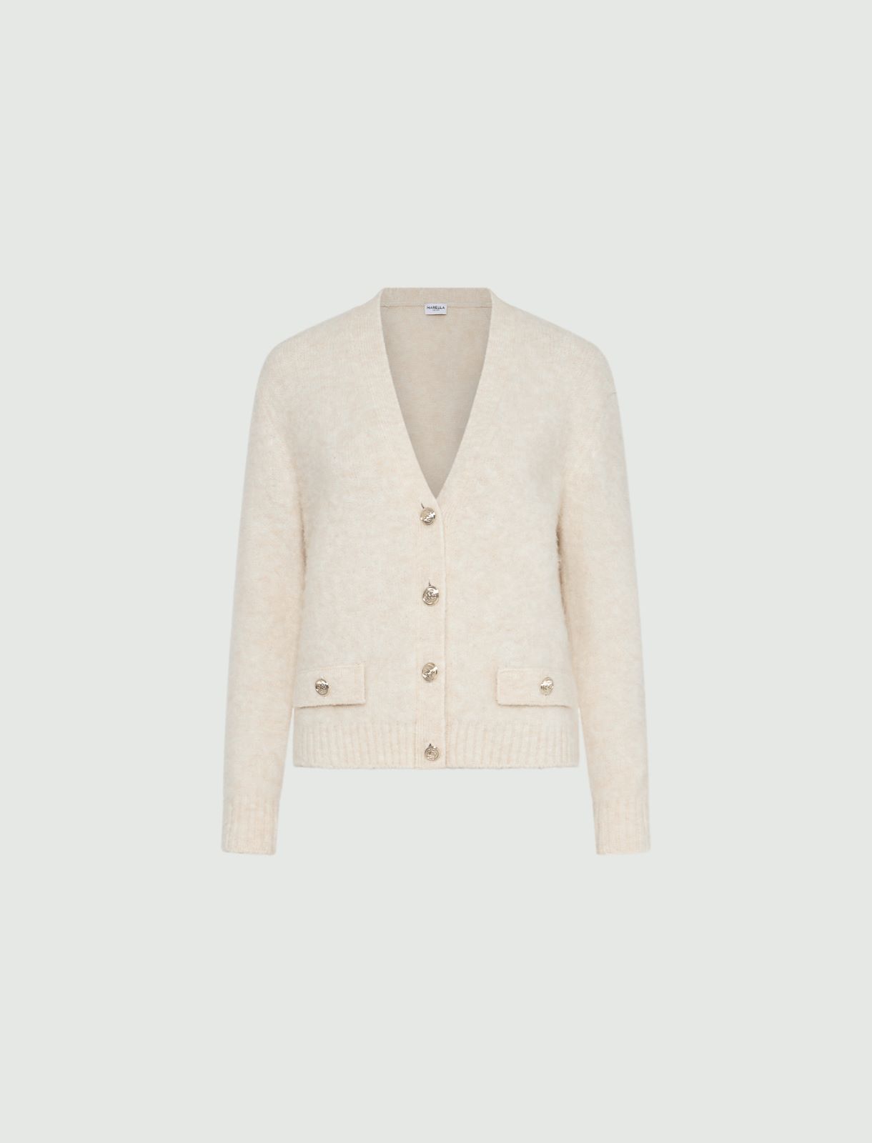 Cardigan in mohair - Panna - Marella