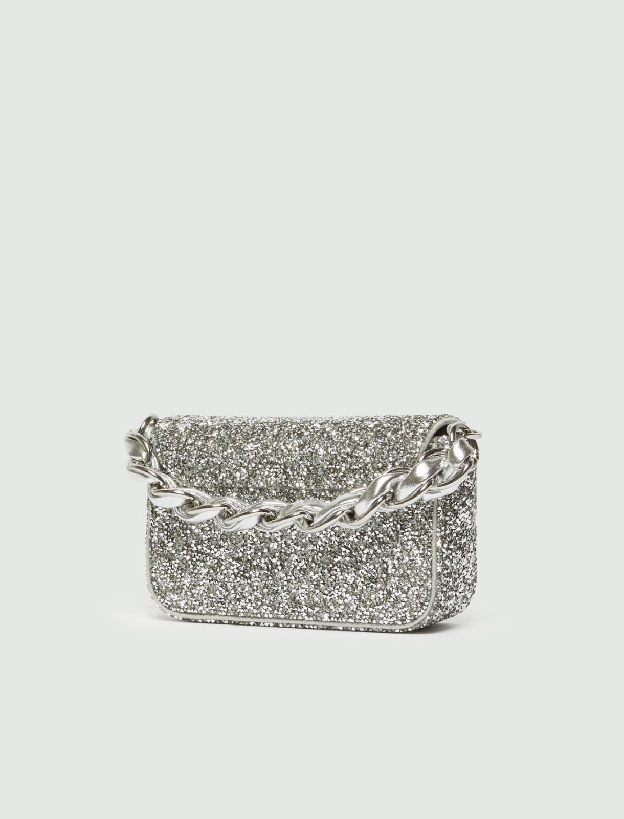 Minibag con logo e strass - Argento - Marella - 2