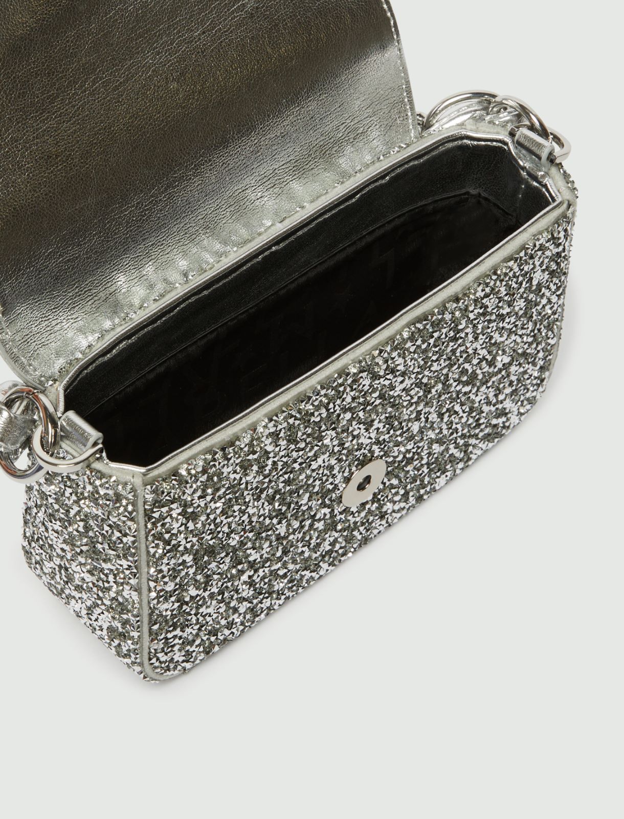 Minibag con logo e strass - Argento - Marella - 5