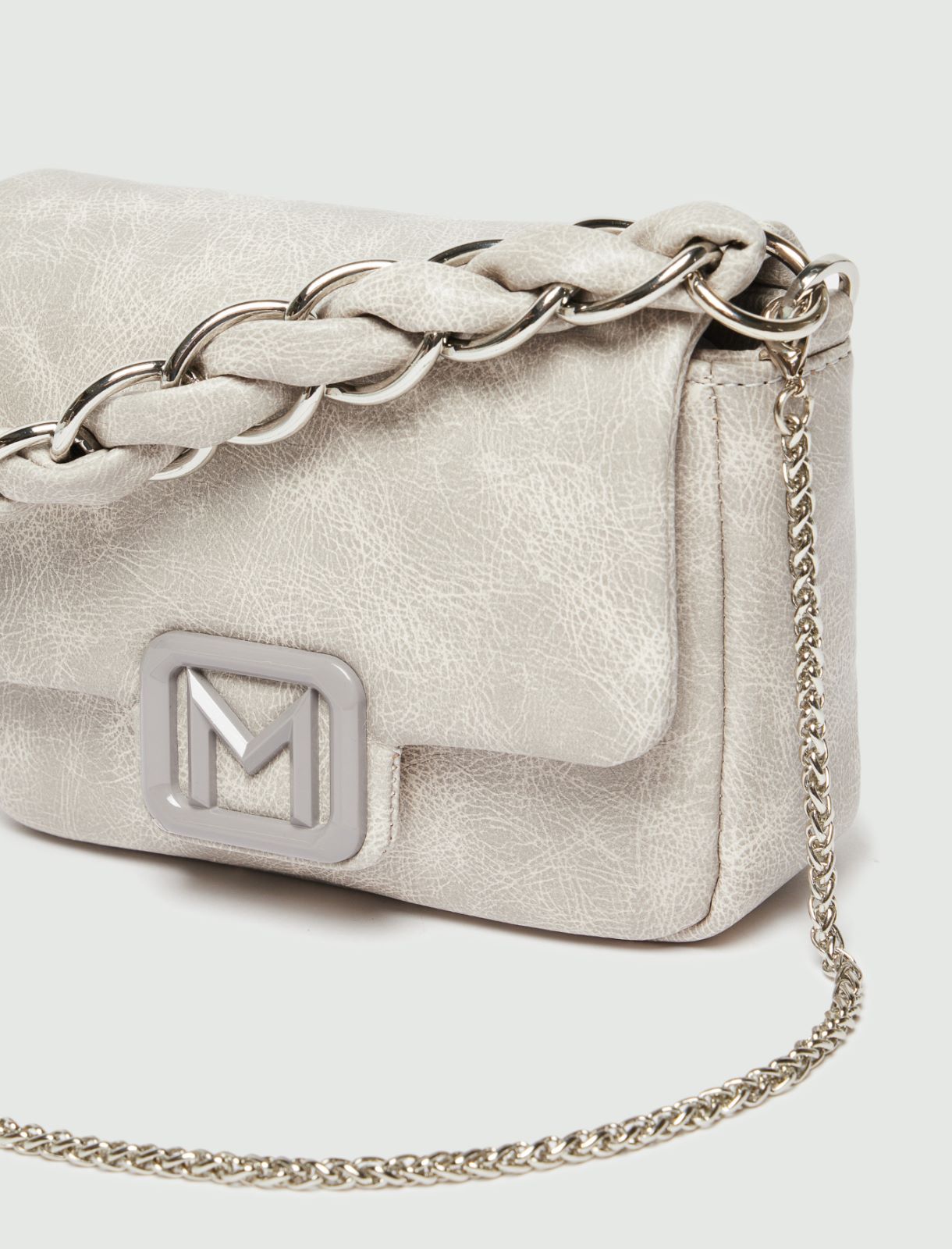 Mini bag con catena - Grigio medio - Marella - 3