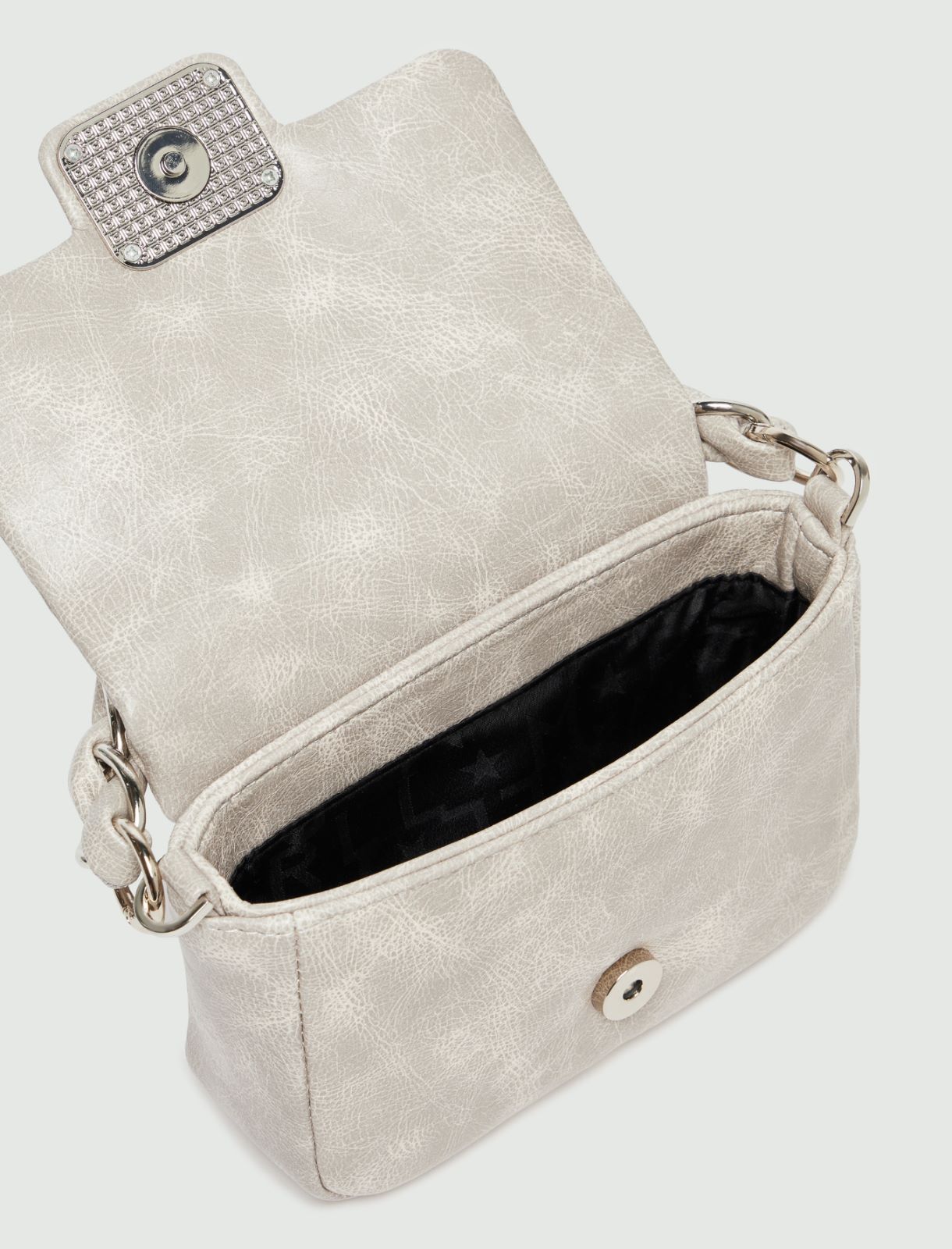 Mini bag con catena - Grigio medio - Marella - 5