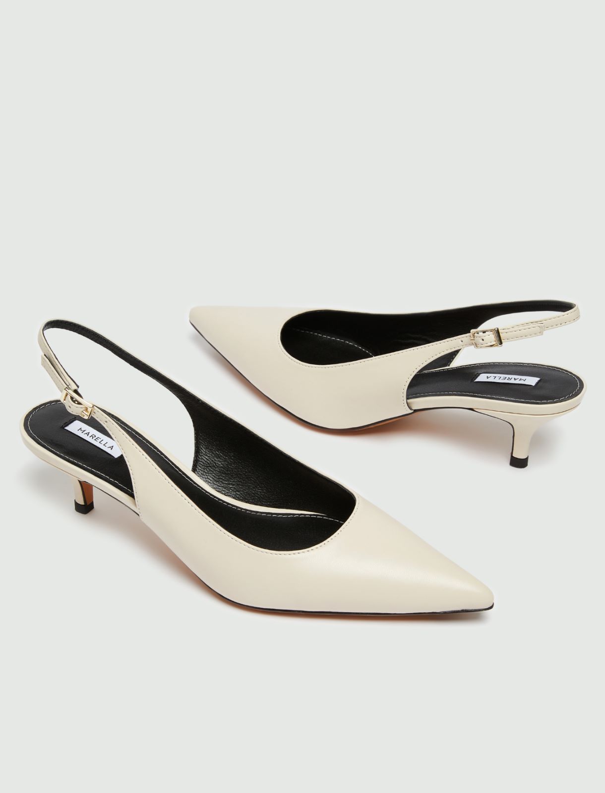 Slingback a punta - Bianco - Marella - 4