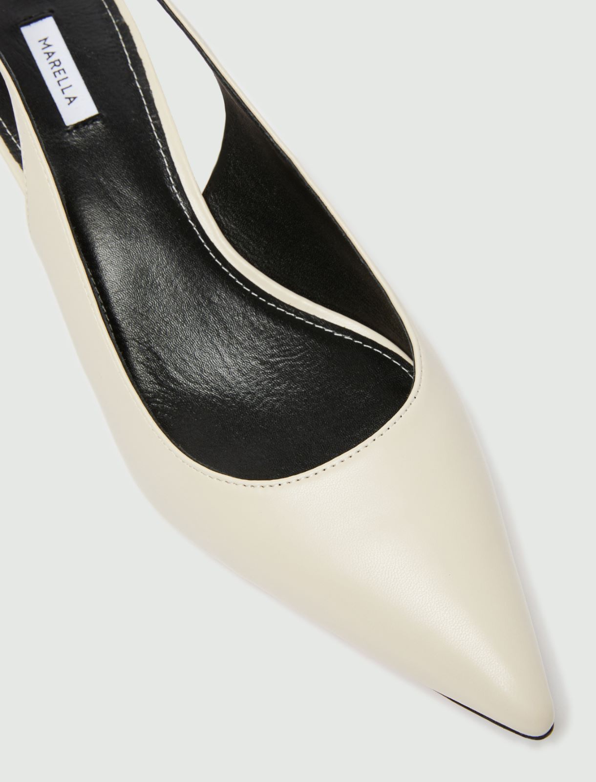 Slingback a punta - Bianco - Marella - 6