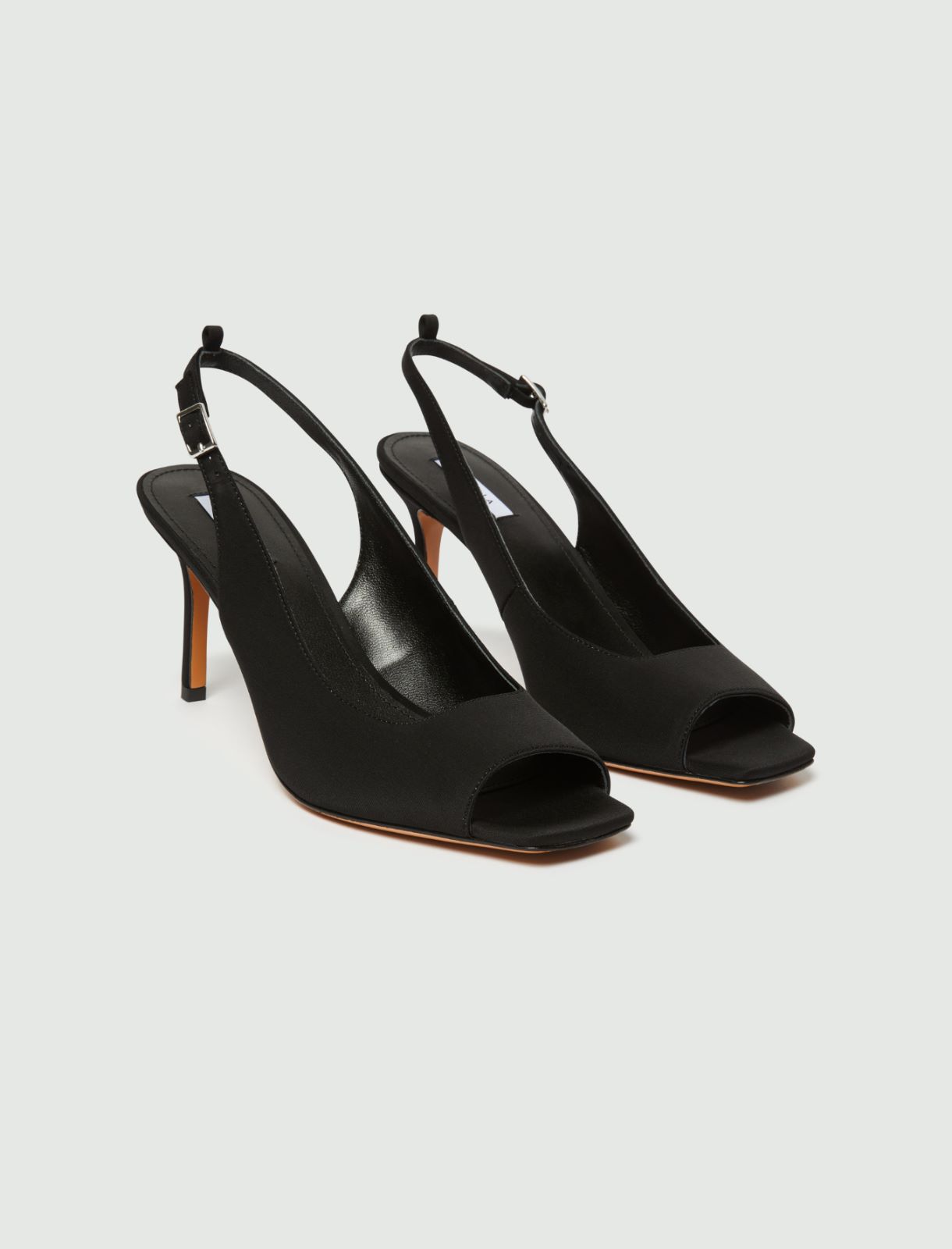 Ankle-tie slingbacks - Black - Marella - 5