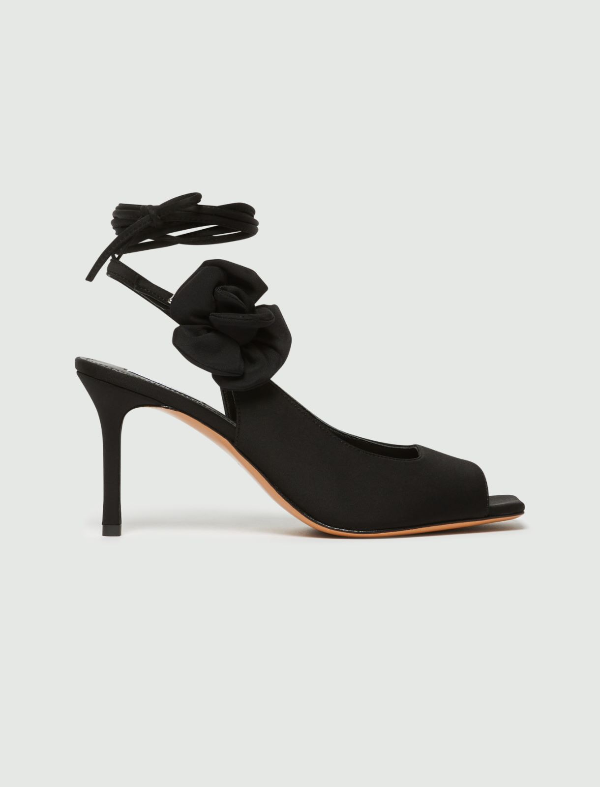 Ankle-tie slingbacks - Black - Marella