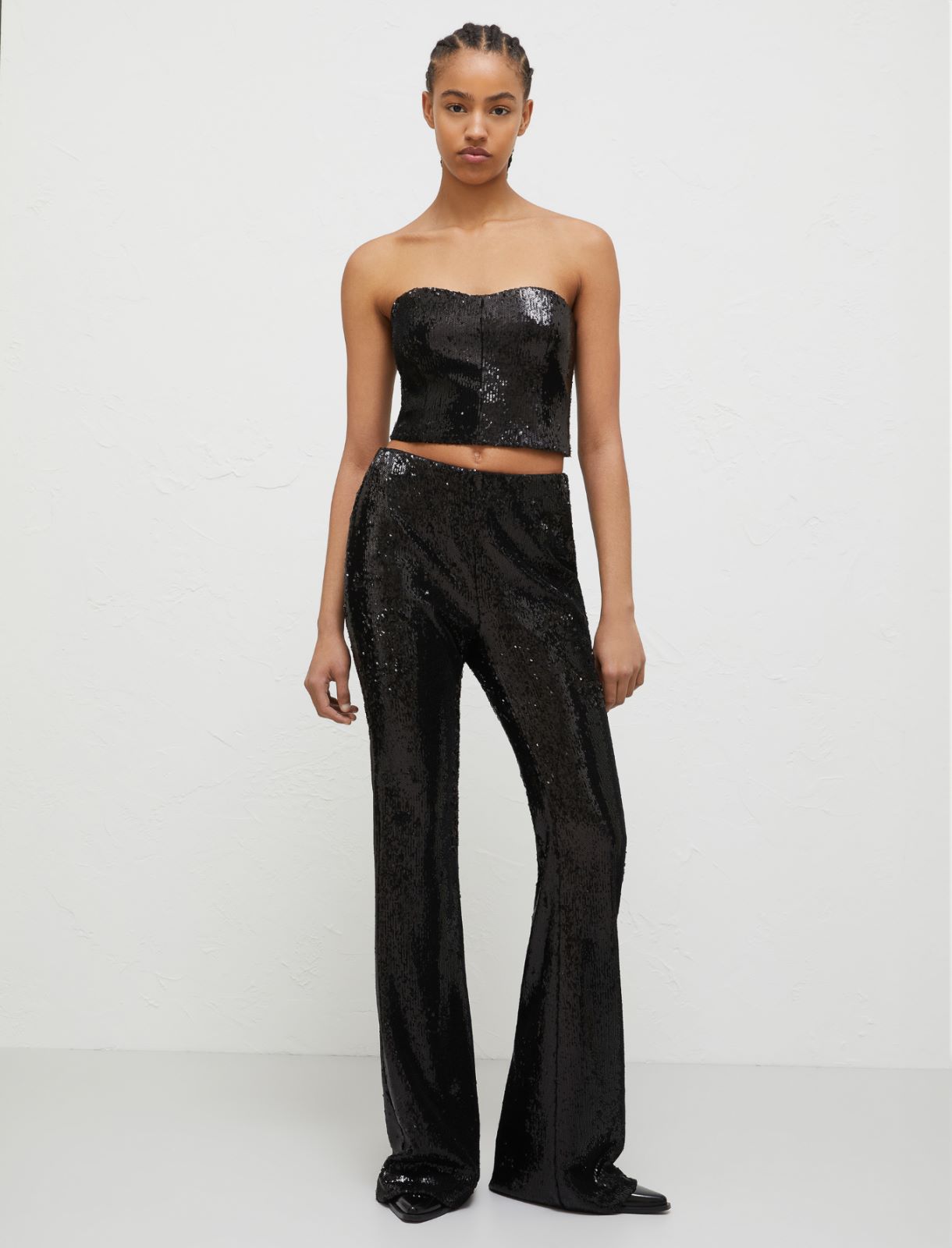 Sequin trousers - Black - Marella