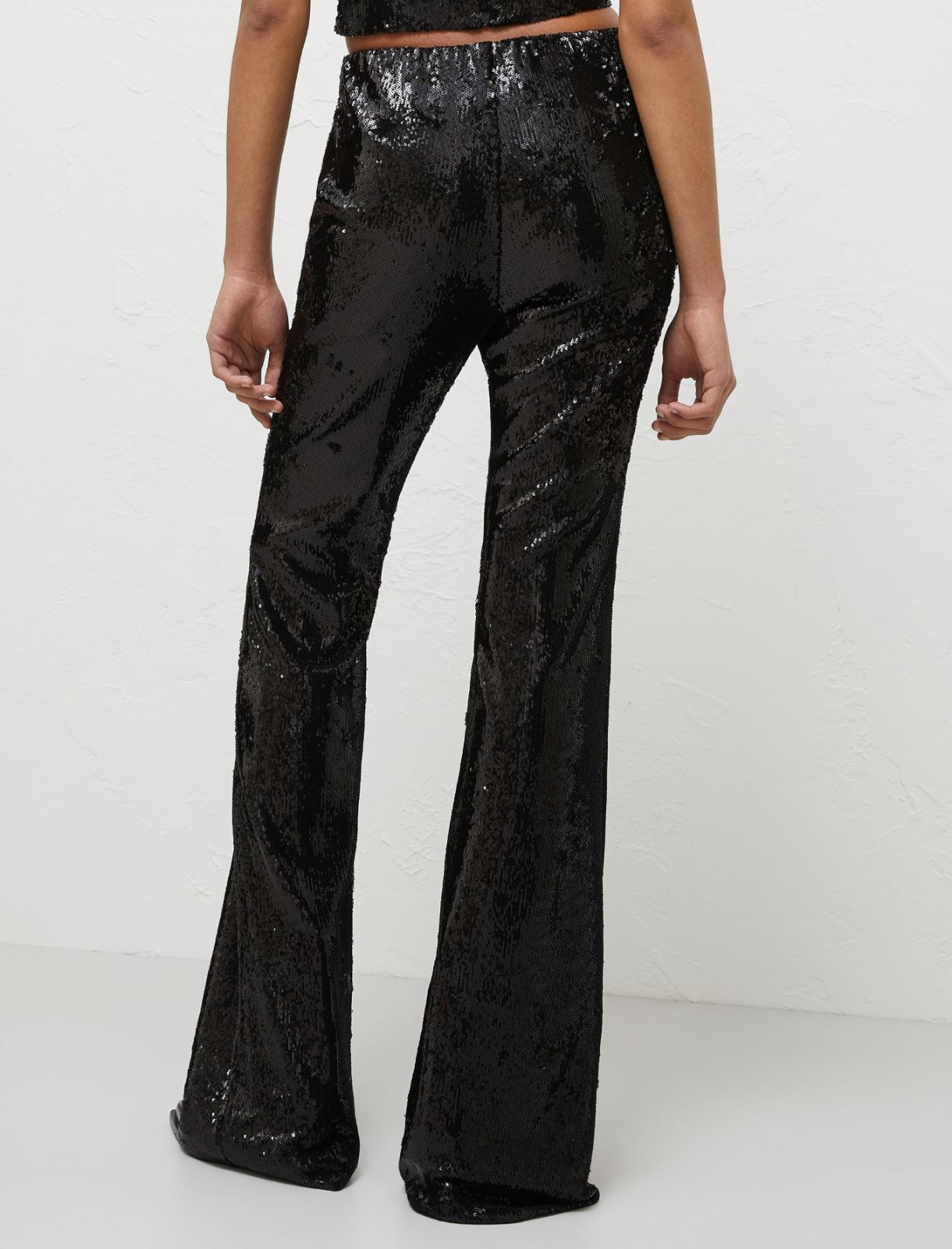 Sequin trousers - Black - Marella - 2