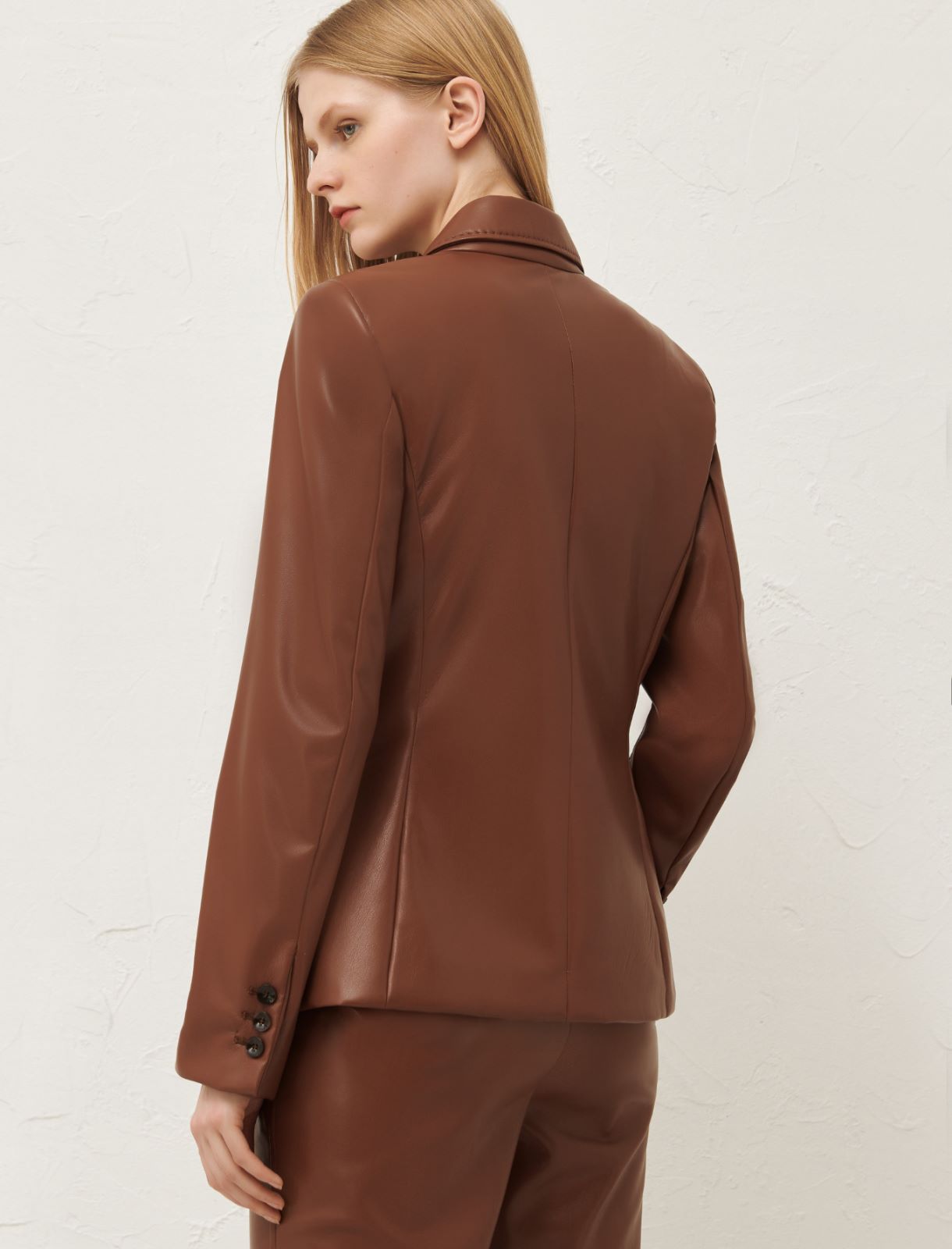 Semi-fitted blazer - Tobacco - Marella - 2