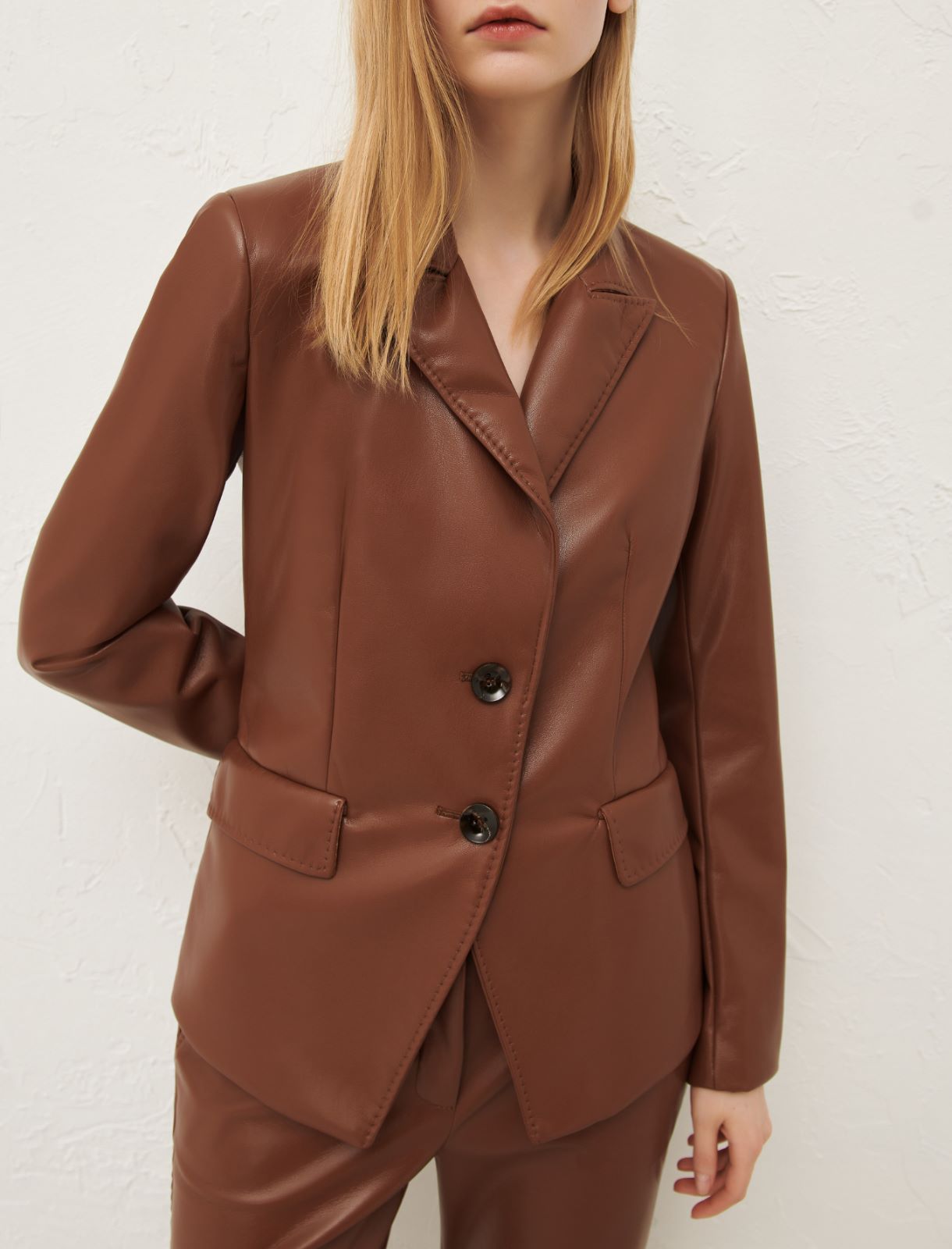 Semi-fitted blazer - Tobacco - Marella - 4