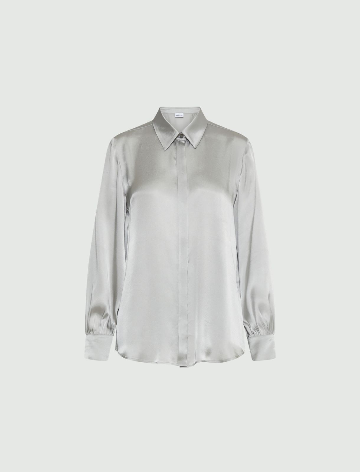 Camicia in raso - Grigio - Marella