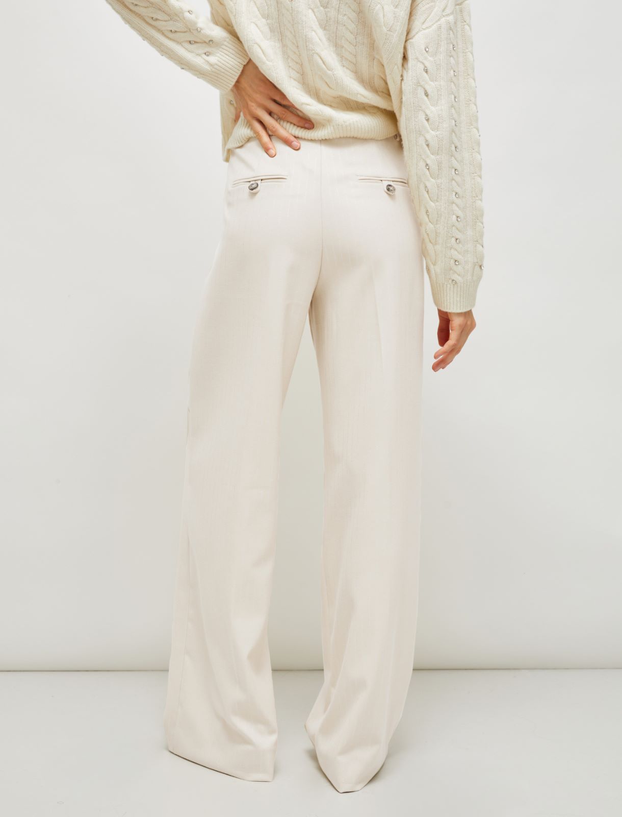 Wide-leg trousers - Cream - Marella - 2