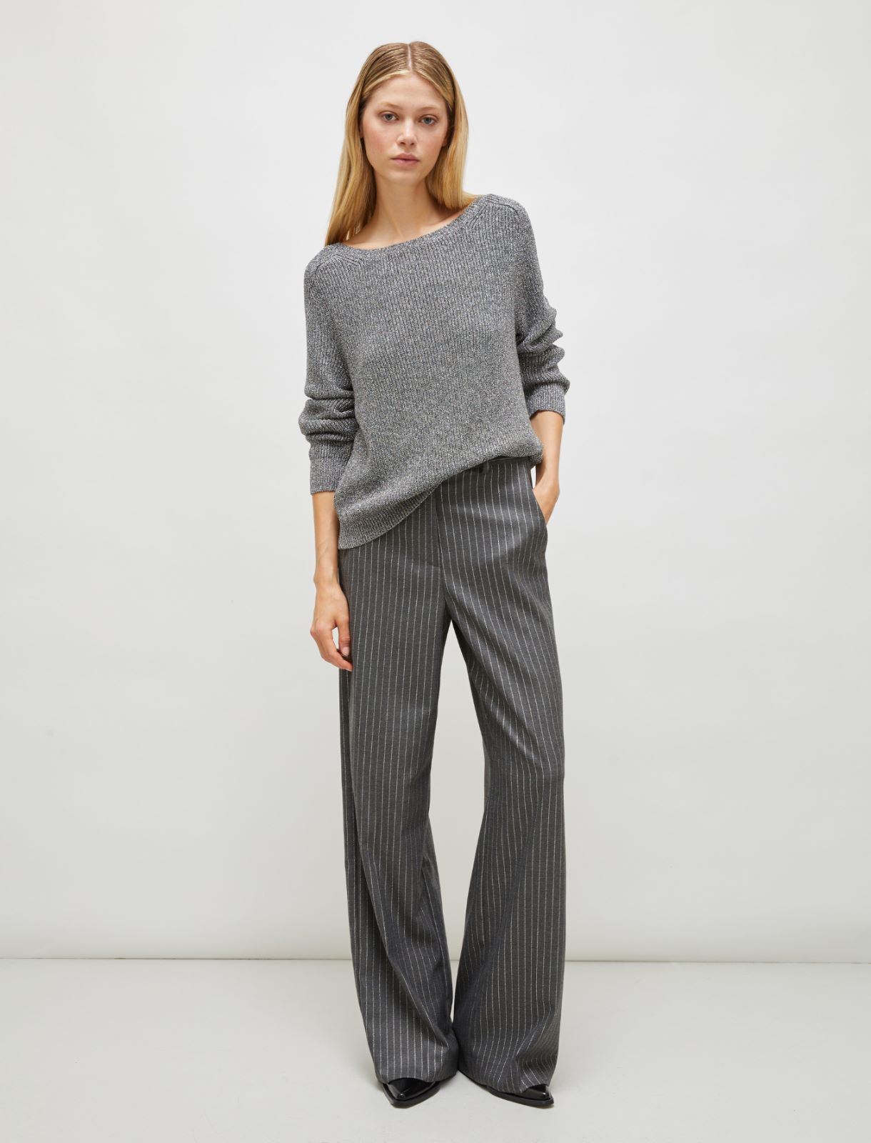 Wide-leg trousers - Slate grey - Marella - 2