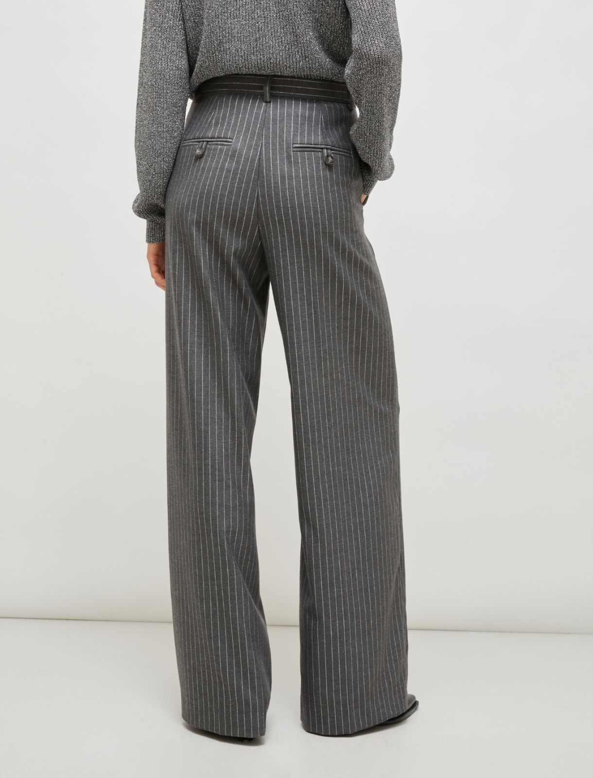 Wide-leg trousers - Slate grey - Marella - 3