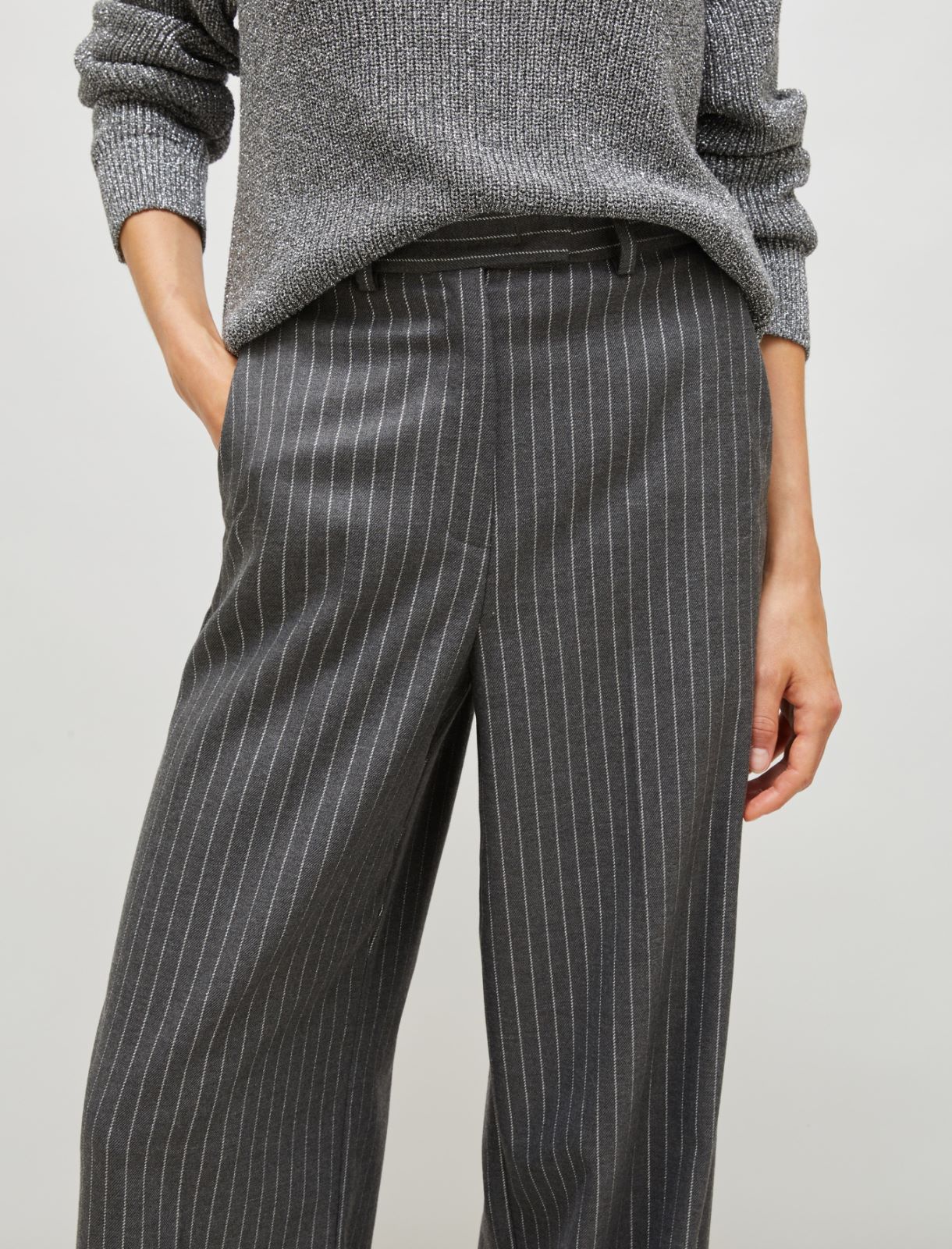 Wide-leg trousers - Slate grey - Marella - 5