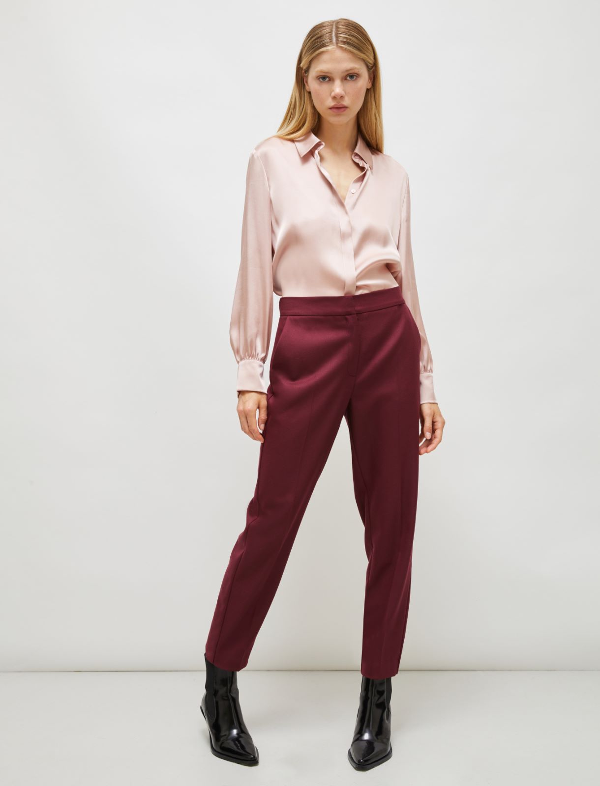 Pantalone a sigaretta - Bordeaux - Marella - 3