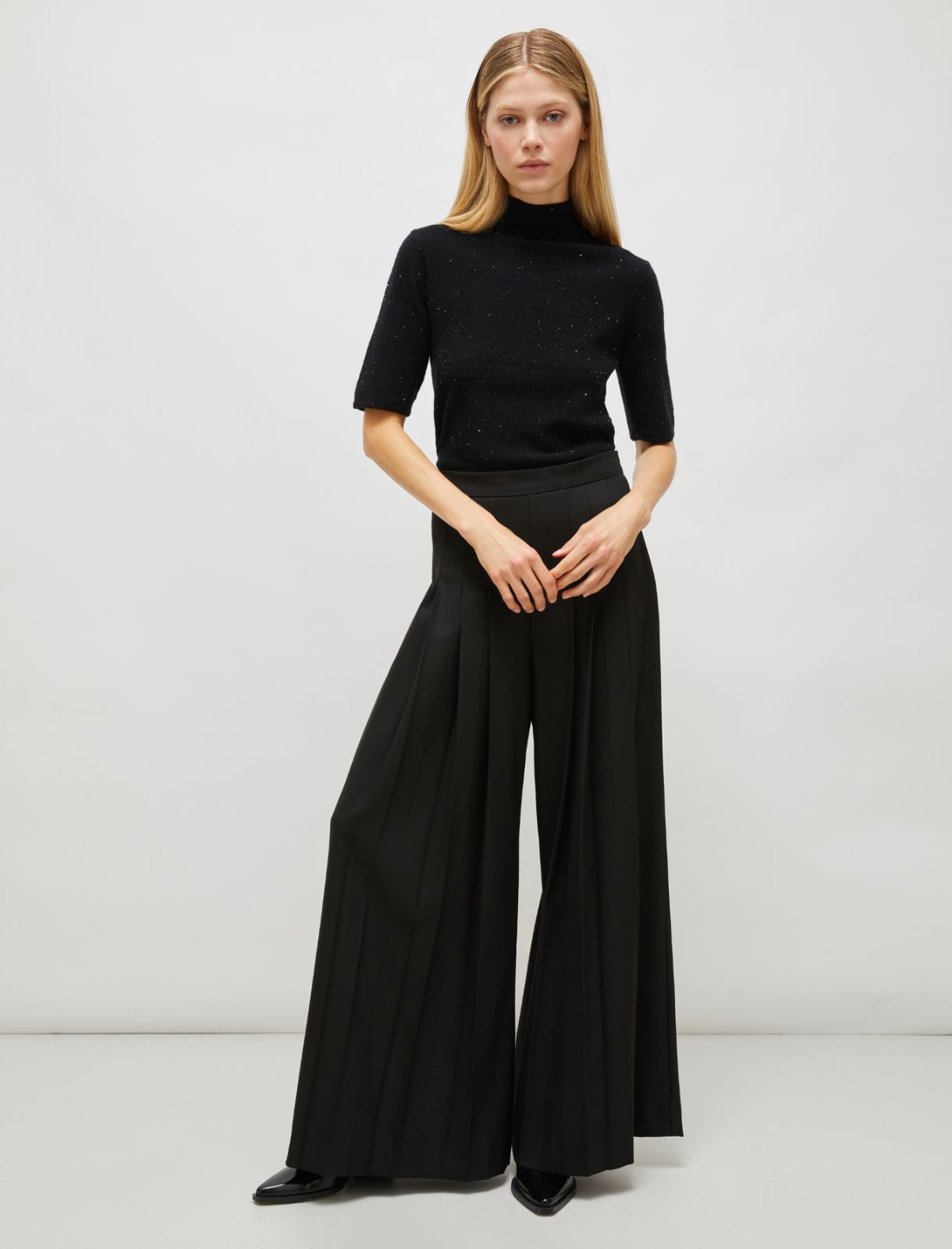 Wide trousers - Black - Marella