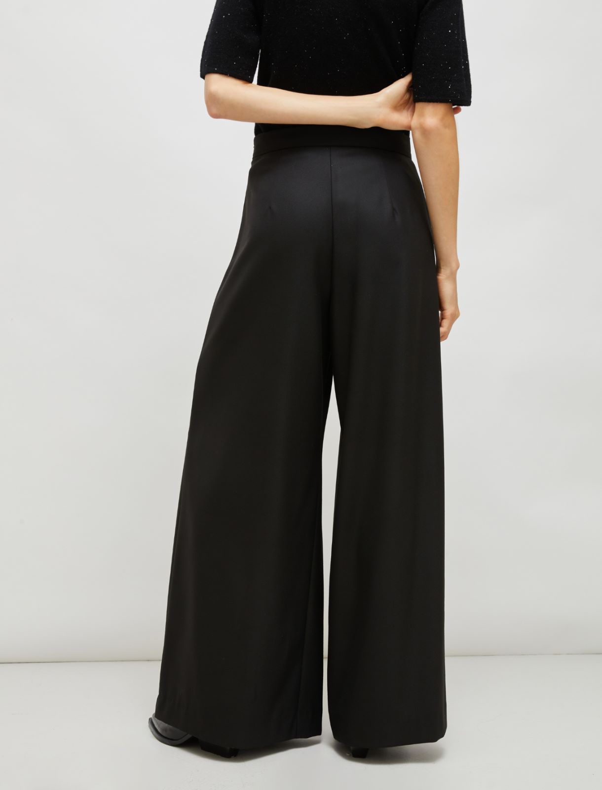 Wide trousers - Black - Marella - 2