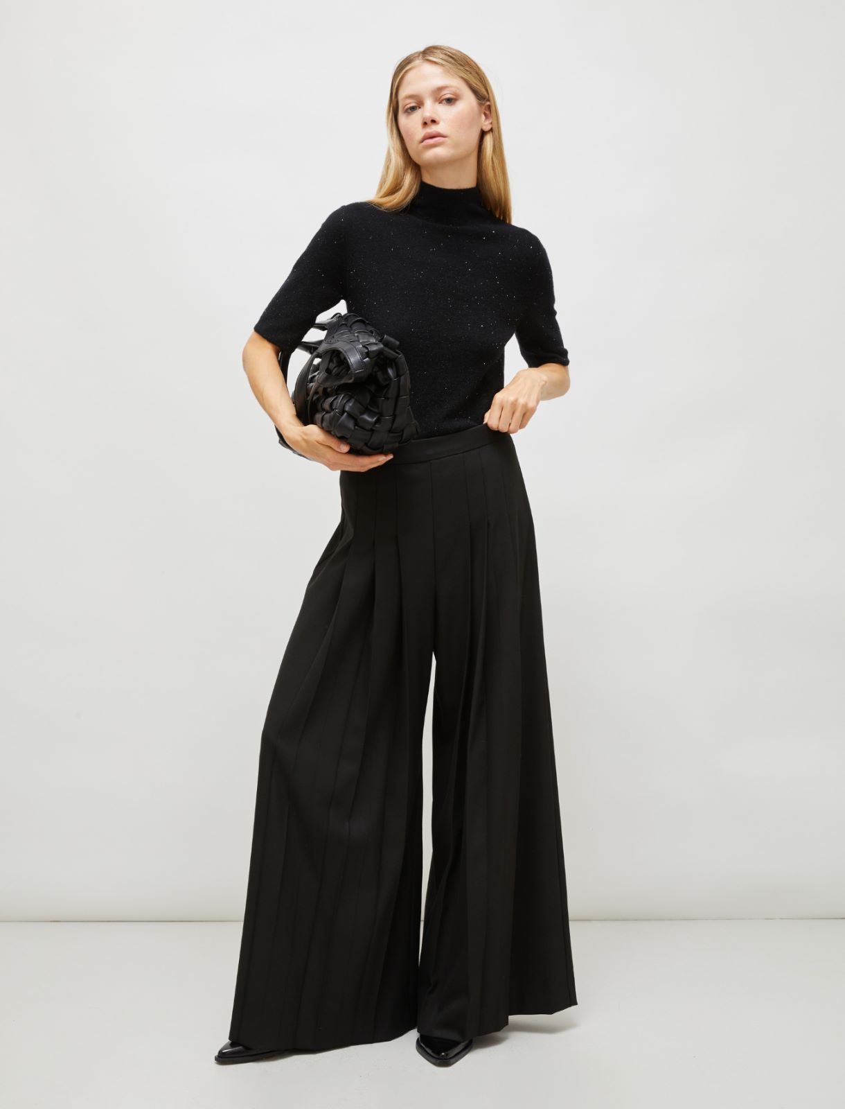 Wide trousers - Black - Marella - 3