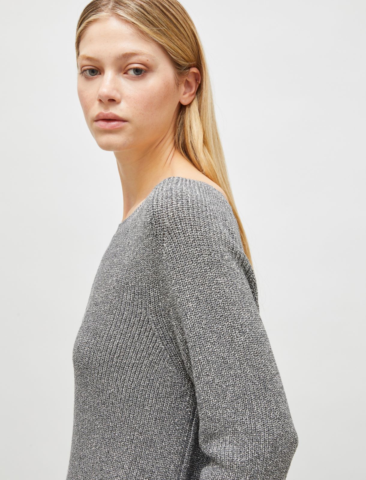 Crew-neck sweater - Grey - Marella - 5