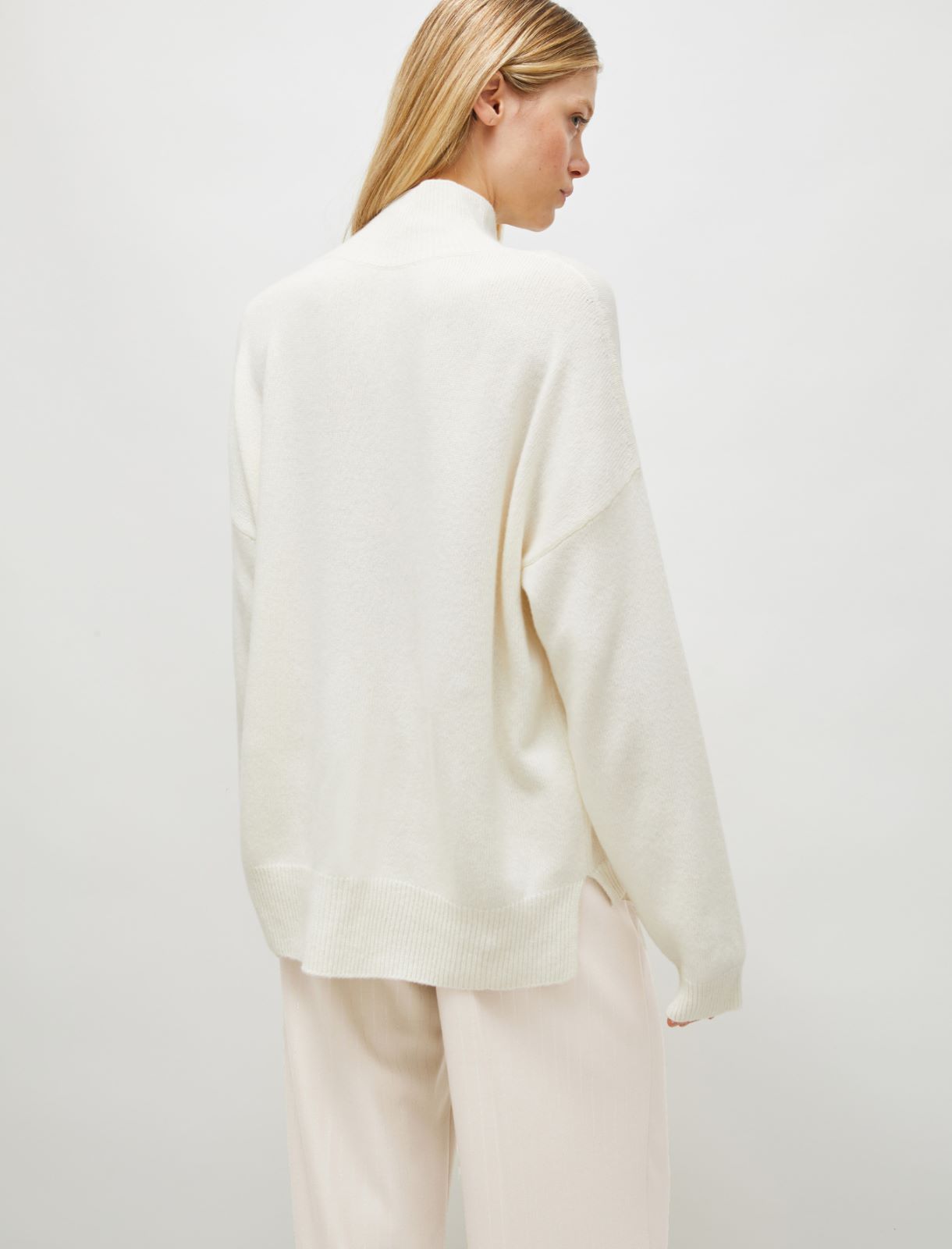 Oversized cashmere-blend sweater - Cream - Marella - 2