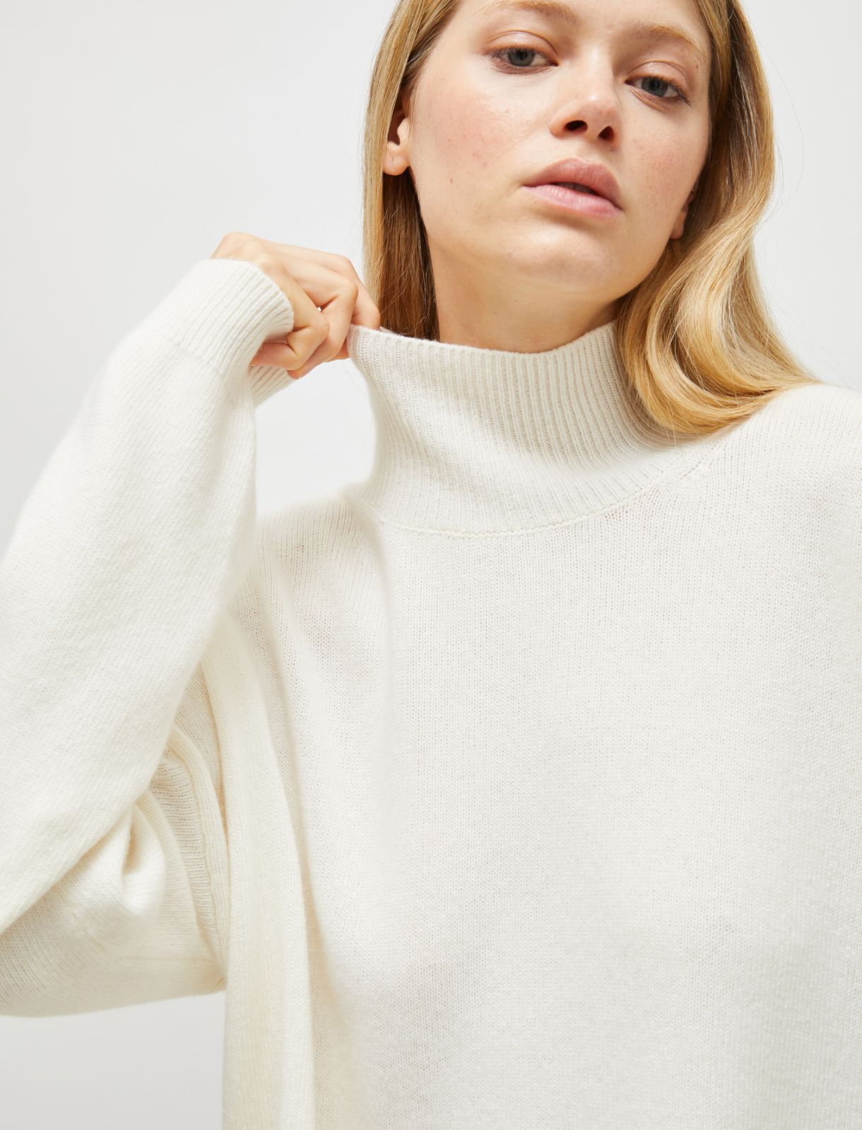 Oversized cashmere-blend sweater - Cream - Marella - 4