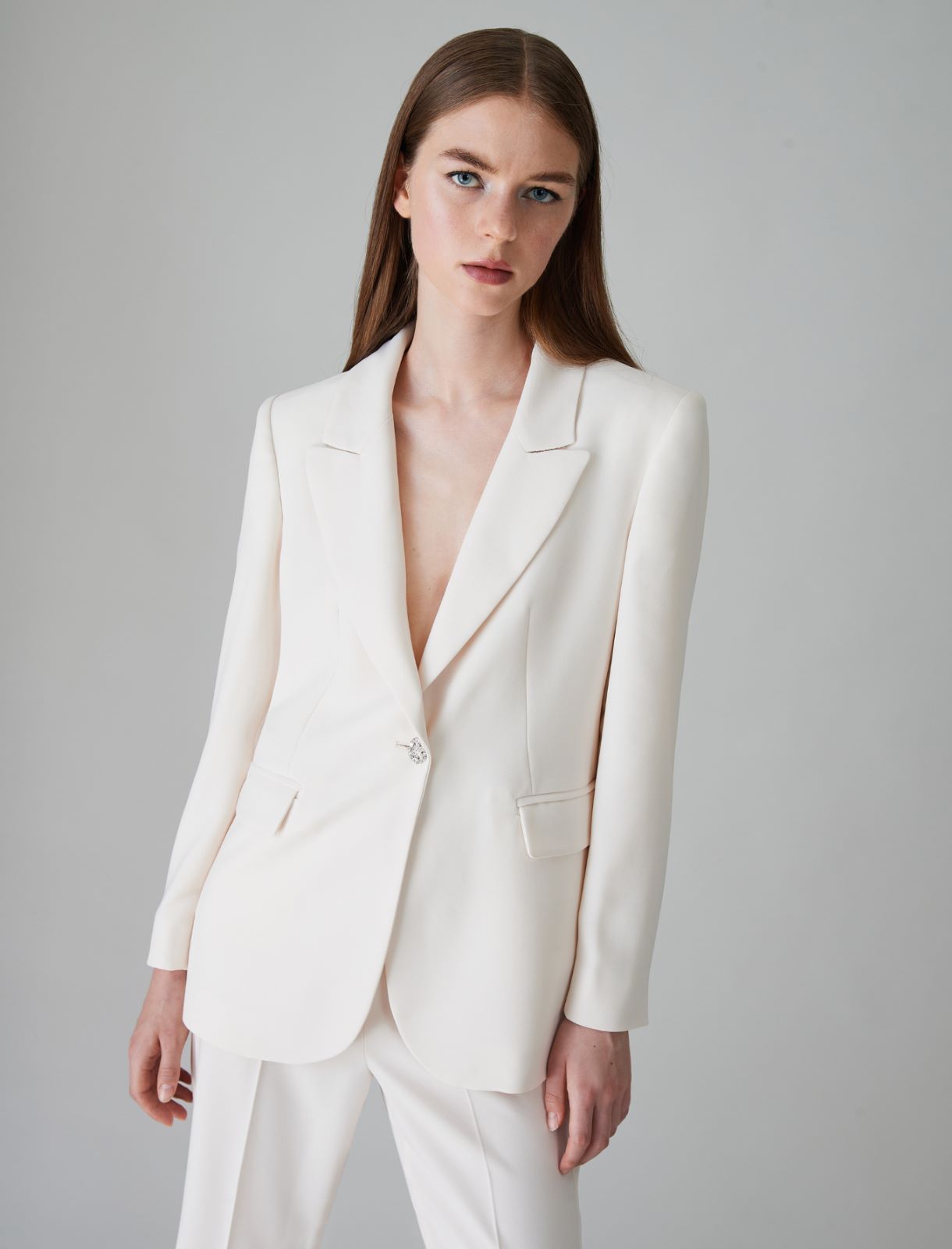 Slim-fit blazer - White - Marella - 3