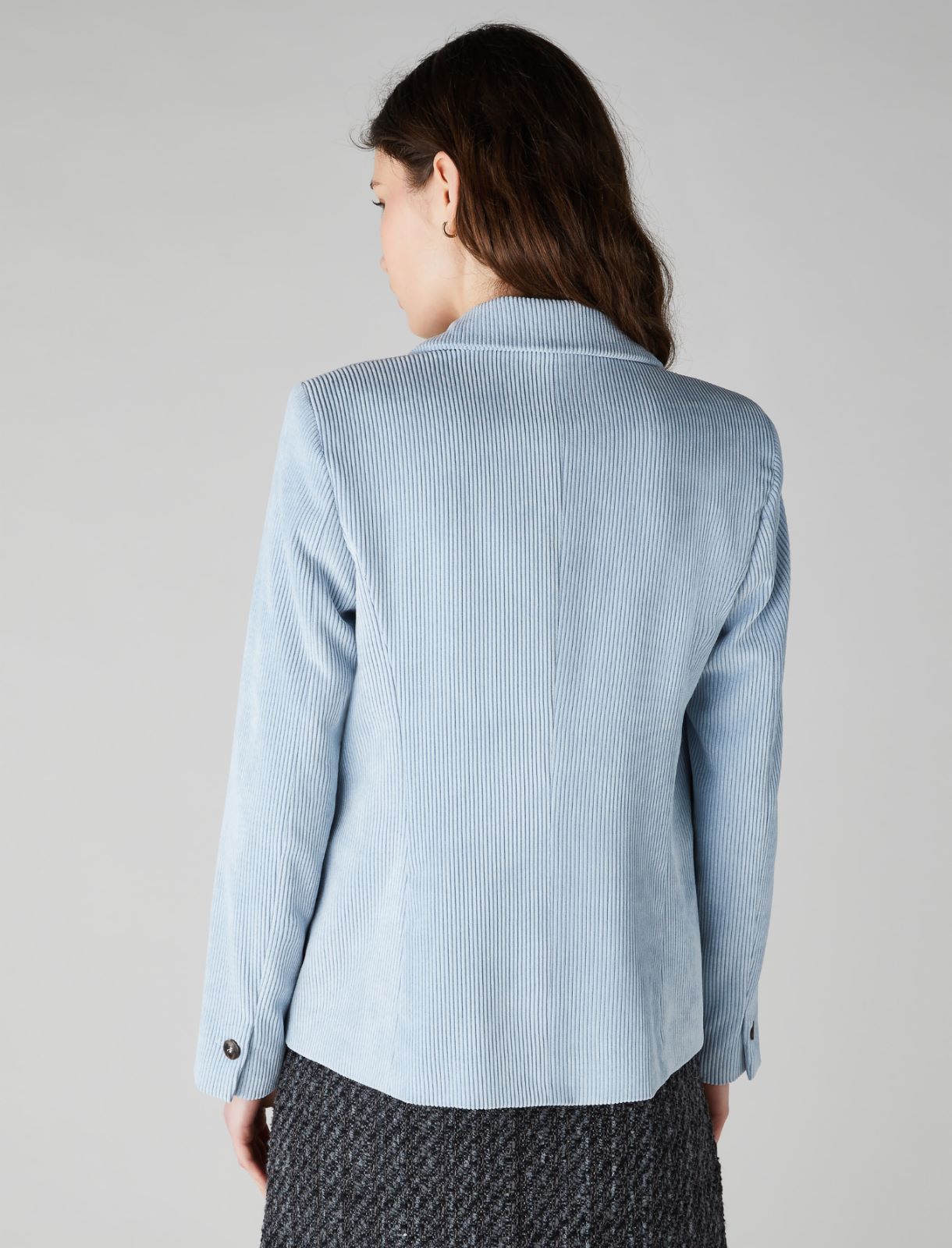 Corduroy blazer - Light blue - Marella - 2