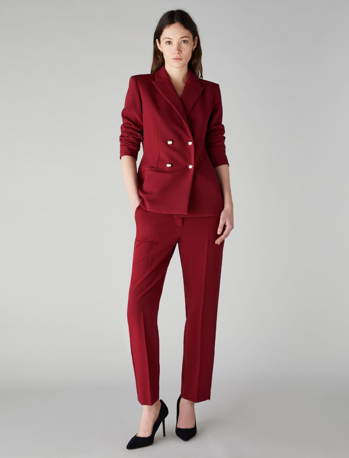 Double-breasted blazer - Bordeaux - Marella