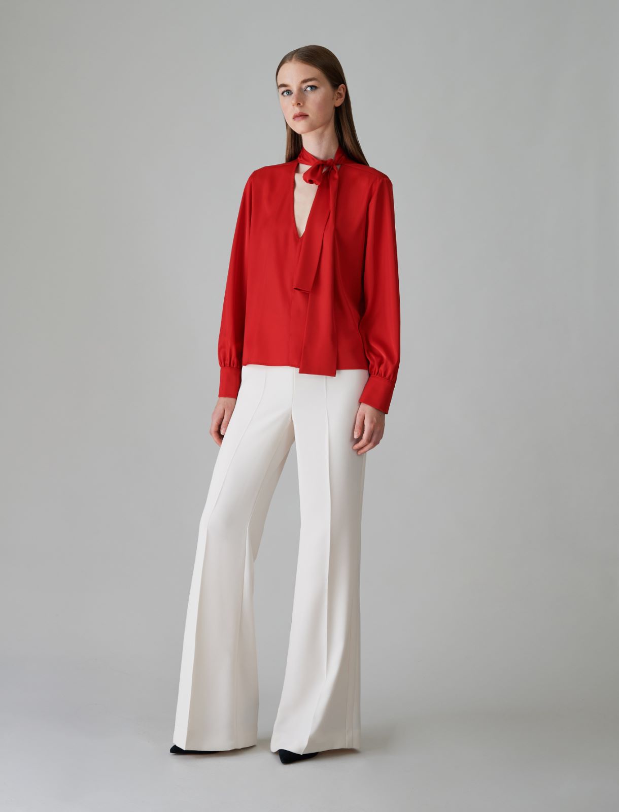 Shirt with sash detail - Red - Marella - 2